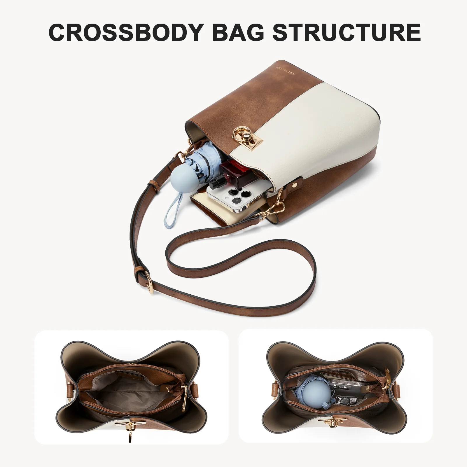 Harper Jones Crossbody Bucket Shoulder Bag - Image 13