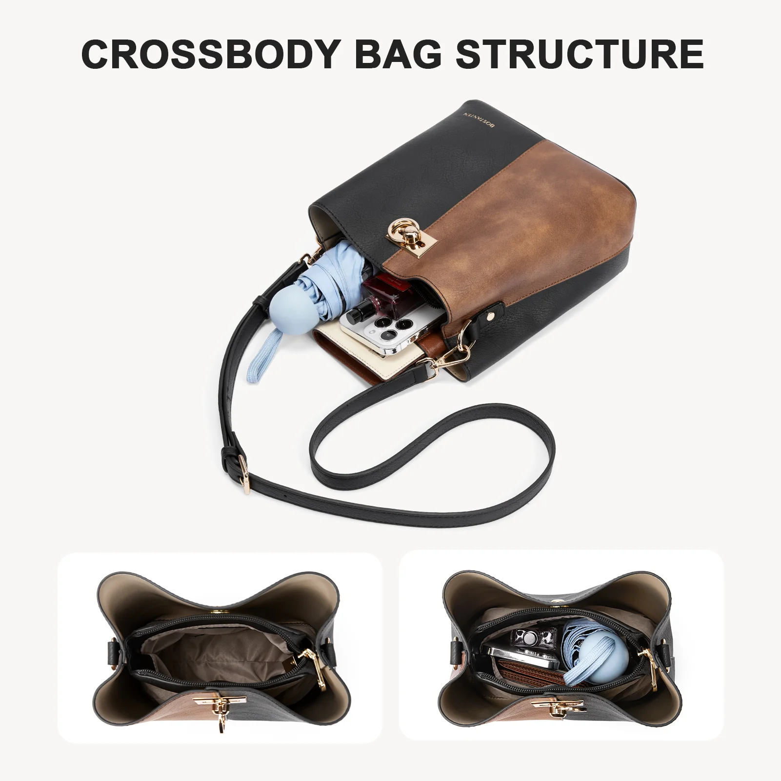 Harper Jones Crossbody Bucket Shoulder Bag - Image 21