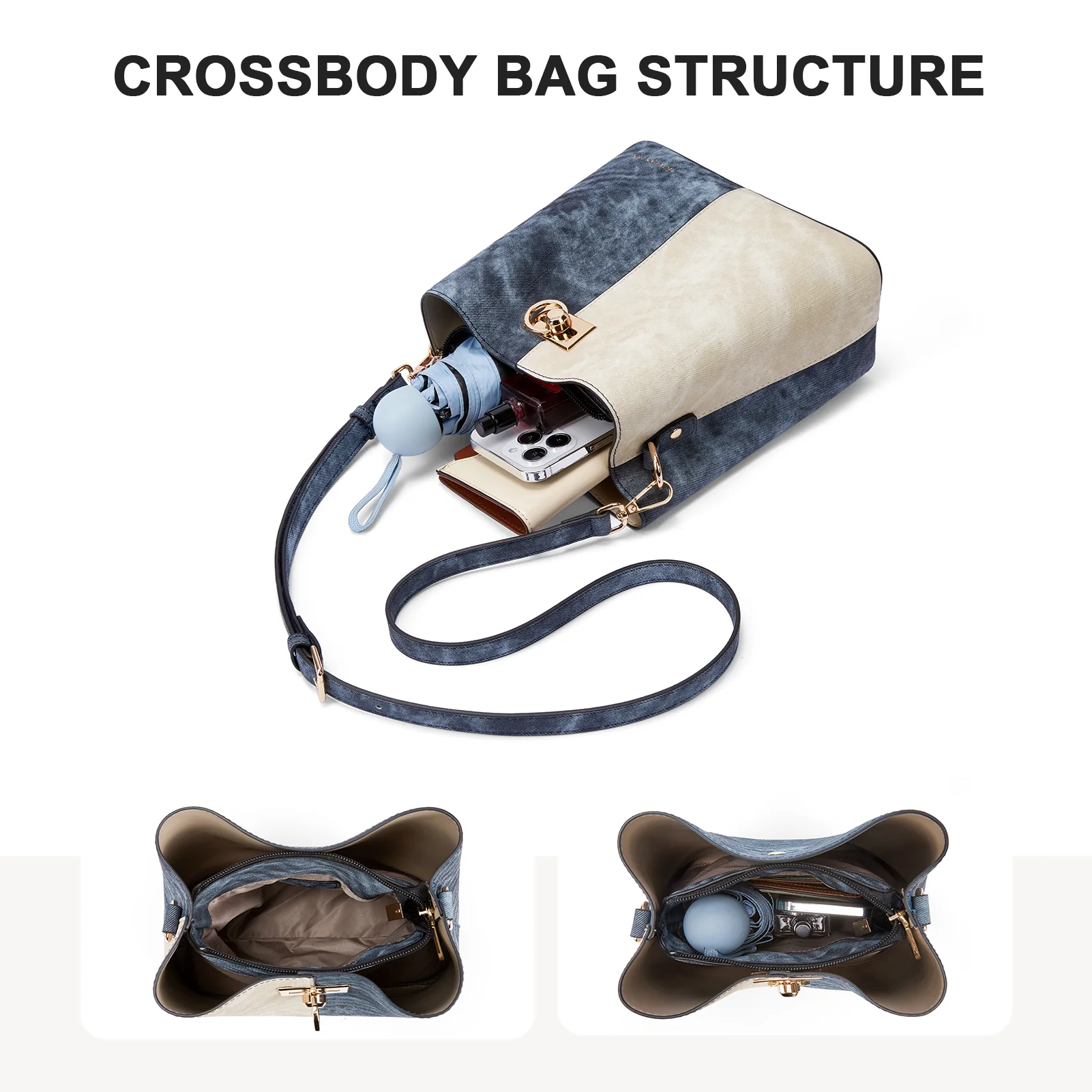 Harper Jones Crossbody Bucket Shoulder Bag - Image 27