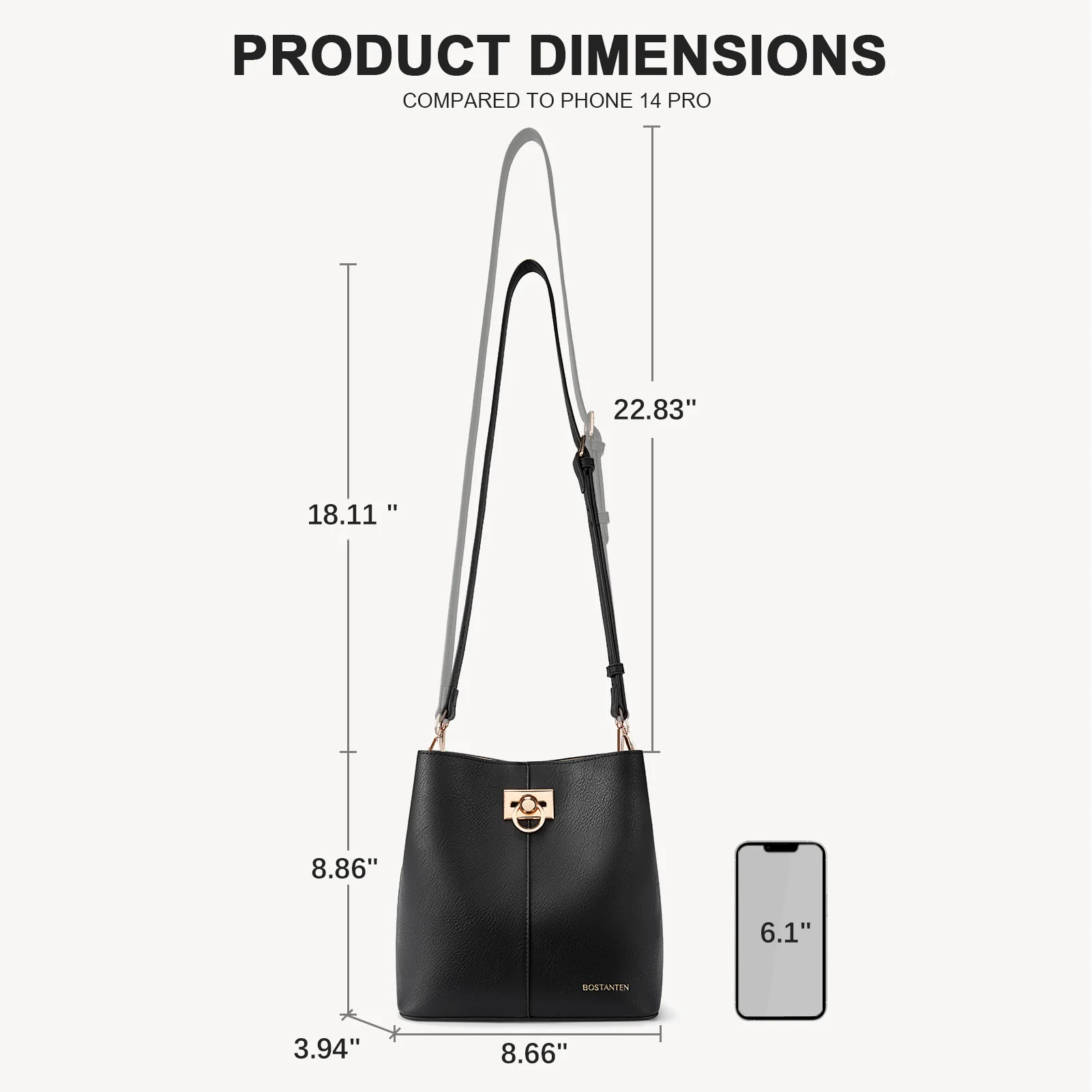 Harper Jones Crossbody Bucket Shoulder Bag - Image 4