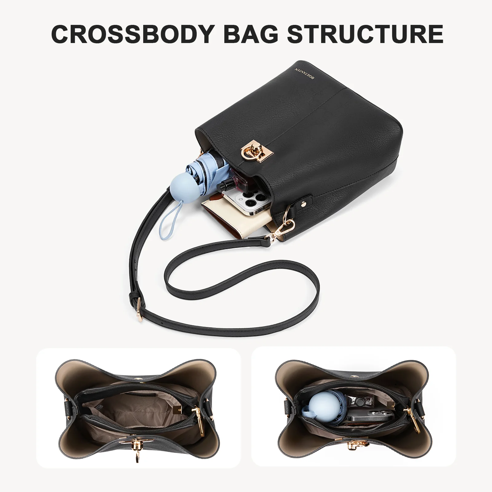 Harper Jones Crossbody Bucket Shoulder Bag - Image 5