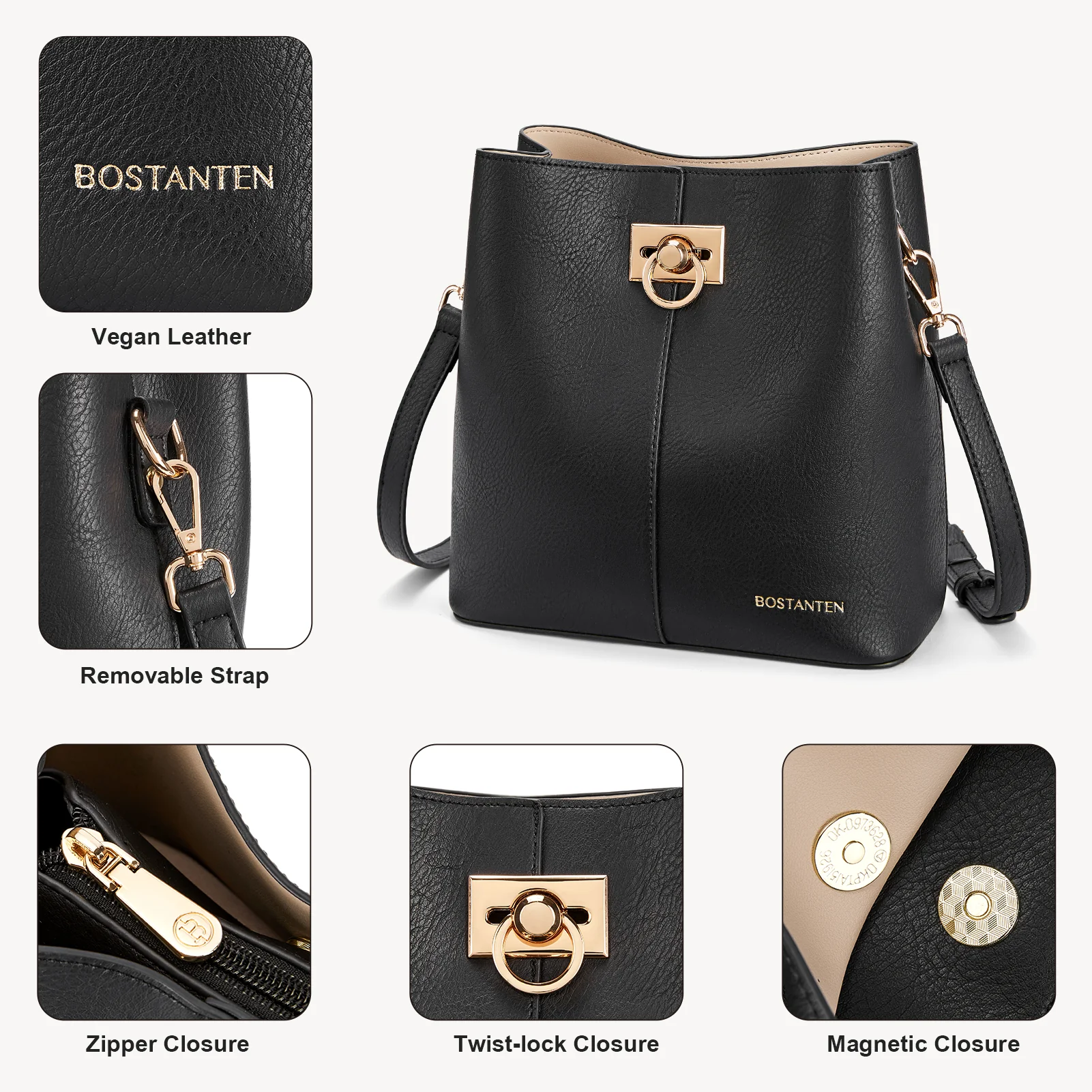 Harper Jones Crossbody Bucket Shoulder Bag - Image 6
