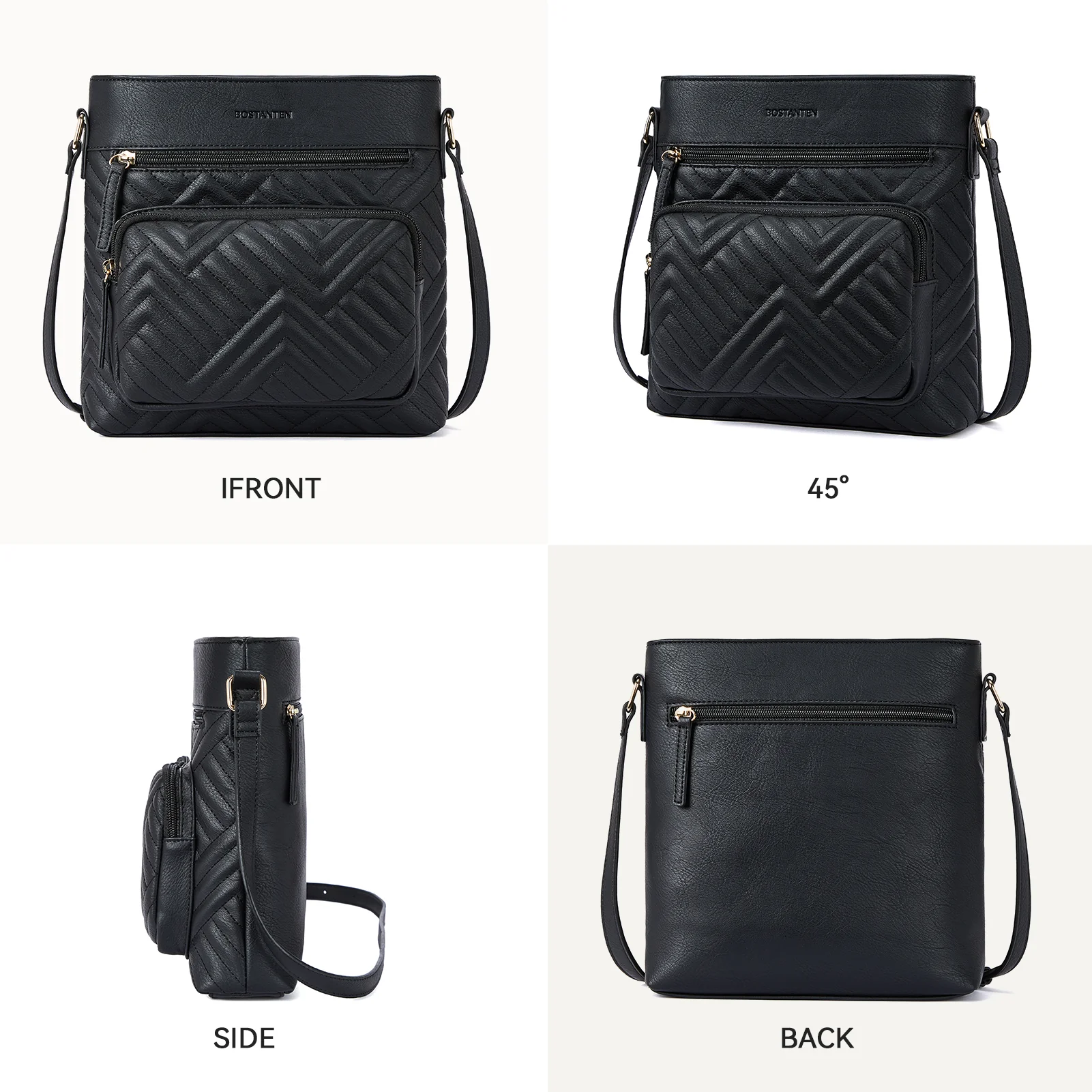 LOTTY Multi-Pocket Quilted Heart Crossbody Bag for Women - Image 26