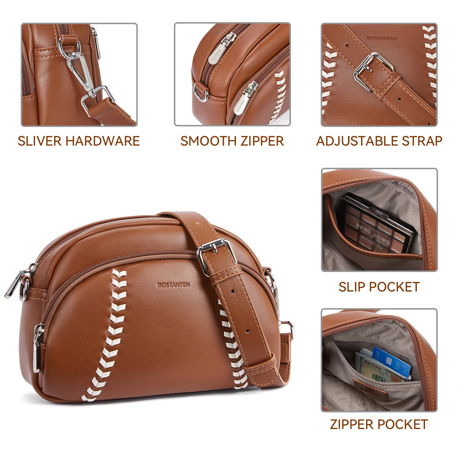 Harper Jones Baseball Stitch Crossbody – Baseball Fans Gifts - Image 22