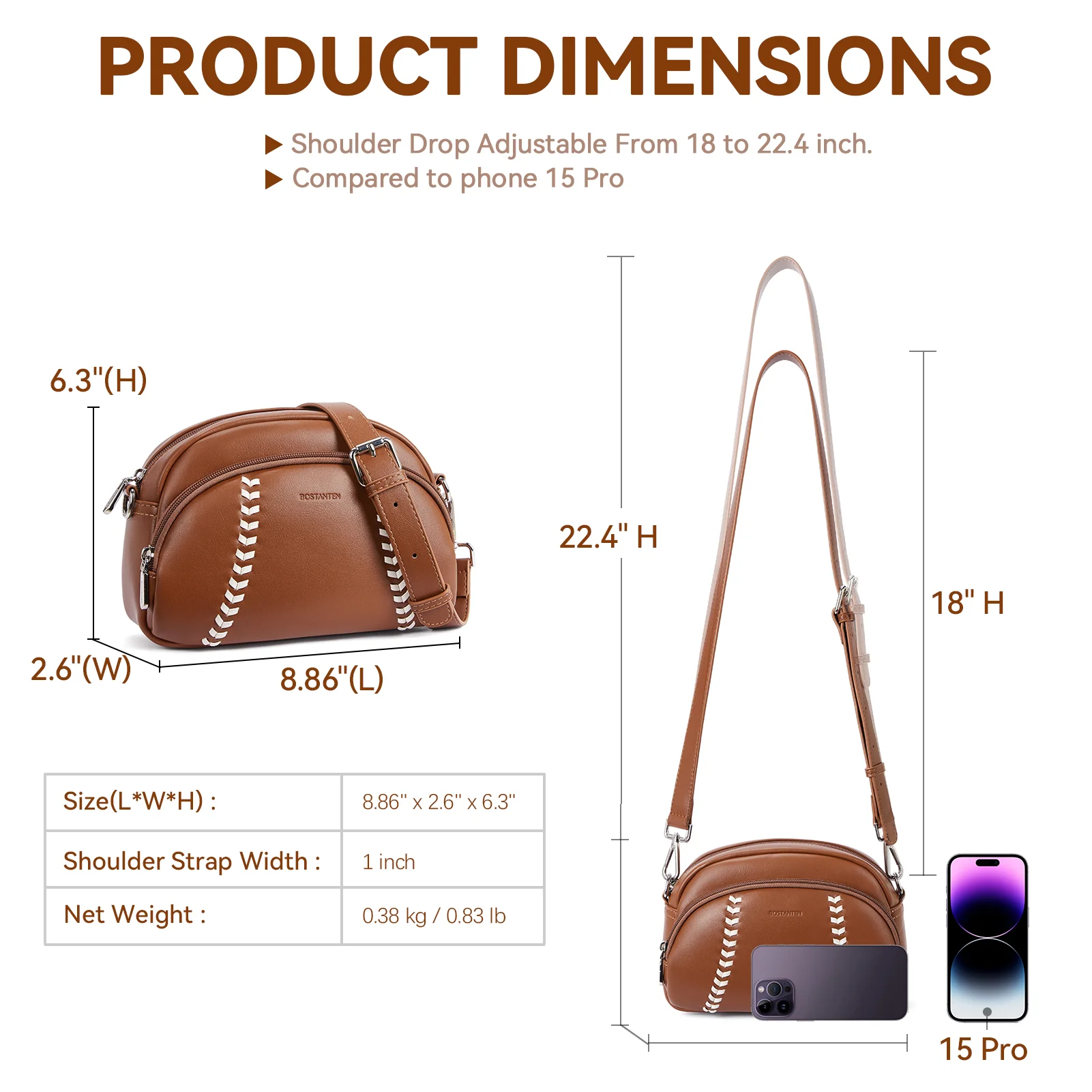 Harper Jones Baseball Stitch Crossbody – Baseball Fans Gifts - Image 23