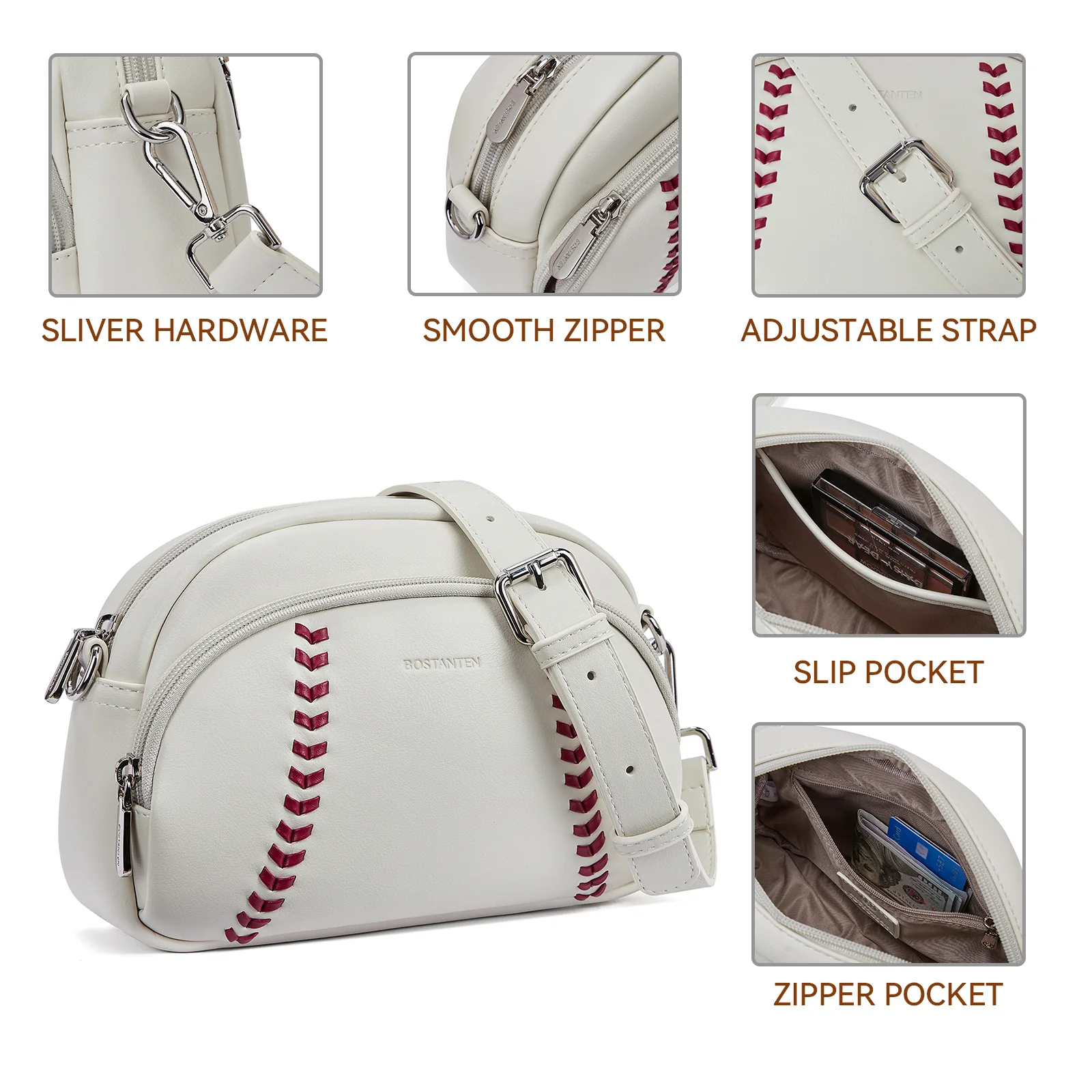 Harper Jones Baseball Stitch Crossbody – Baseball Fans Gifts - Image 4