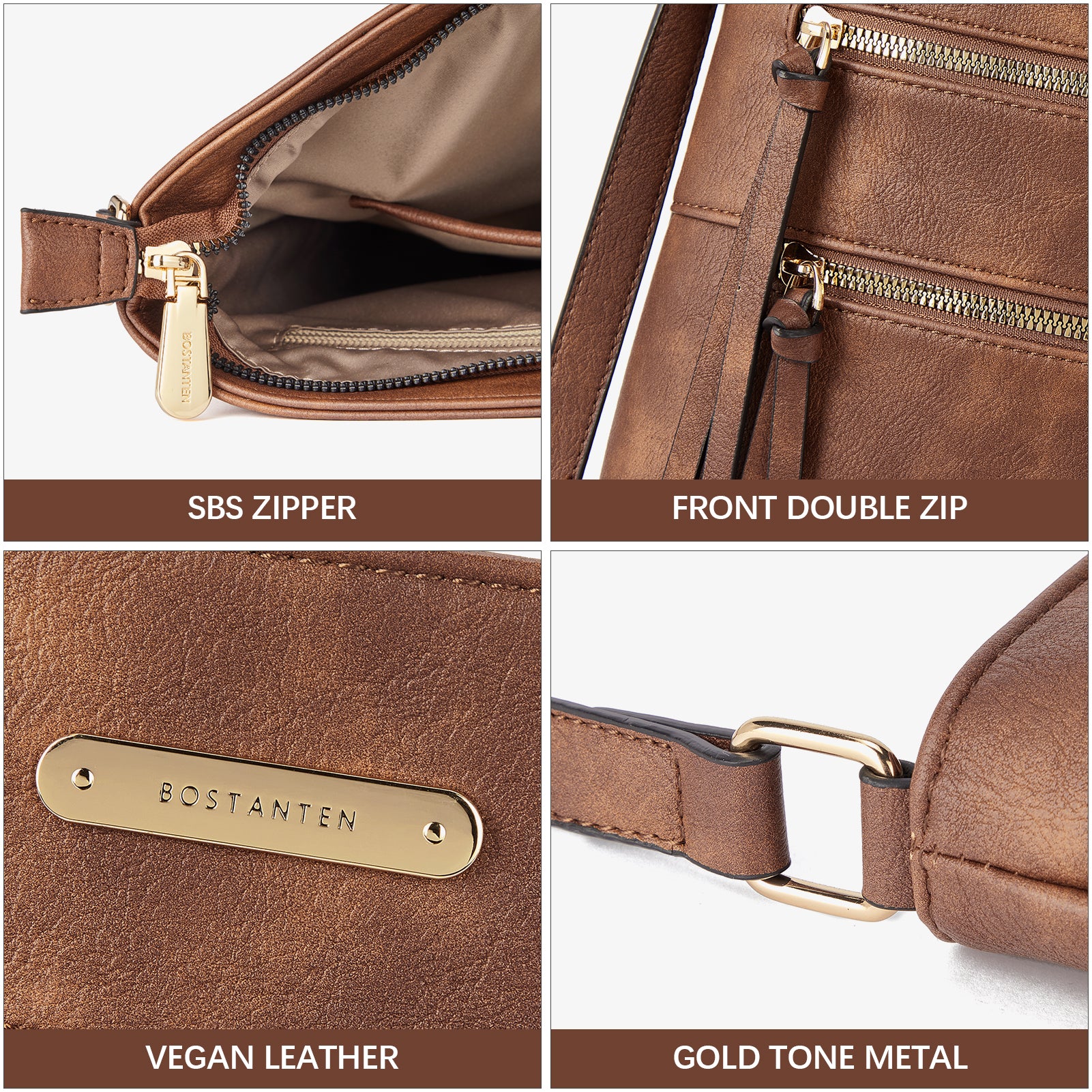Lotty Chic and Versatile Vegan Leather Casual Satchel Bag - Crossbody Shoulder Bag Purse - Image 17