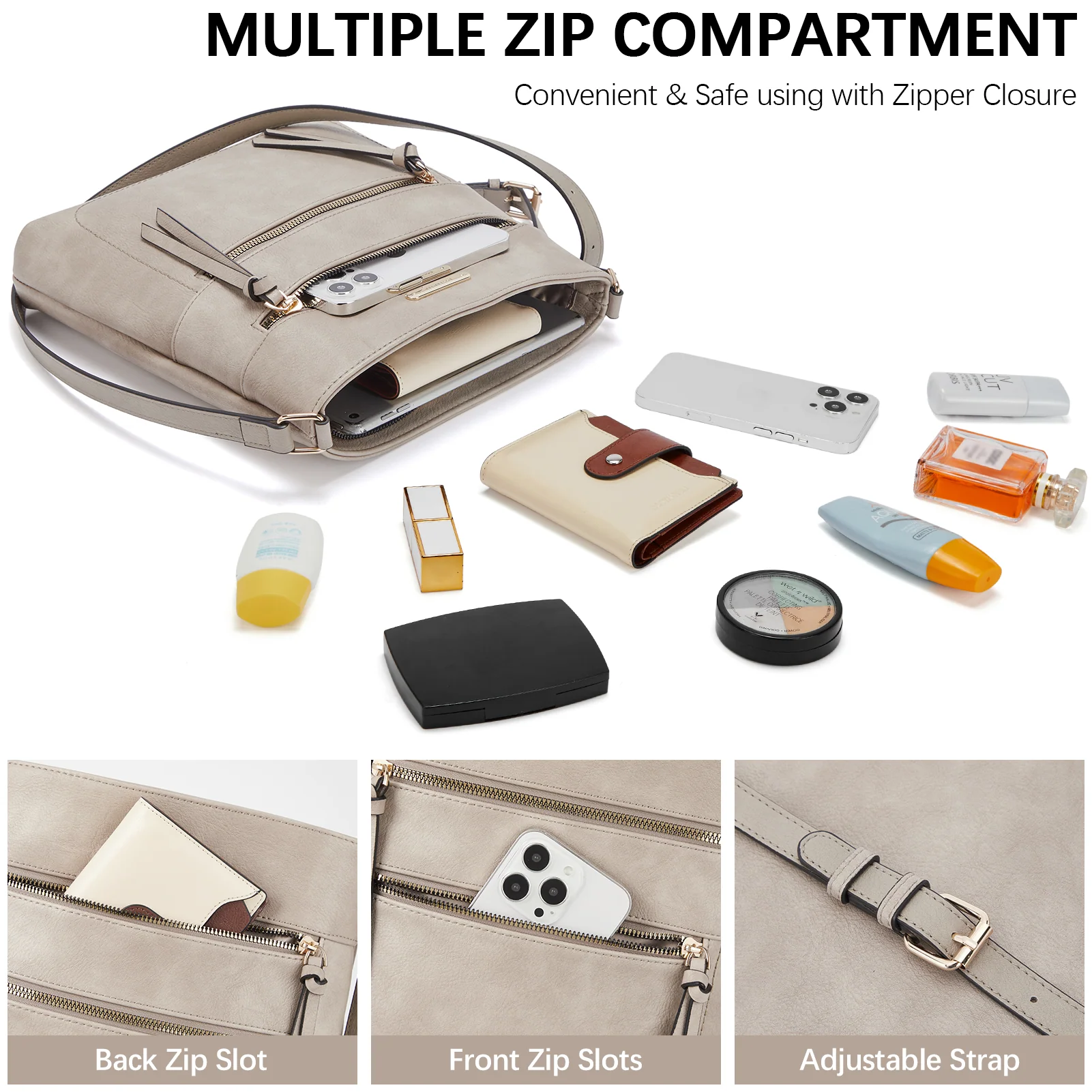 Lotty Chic and Versatile Vegan Leather Casual Satchel Bag - Crossbody Shoulder Bag Purse - Image 24