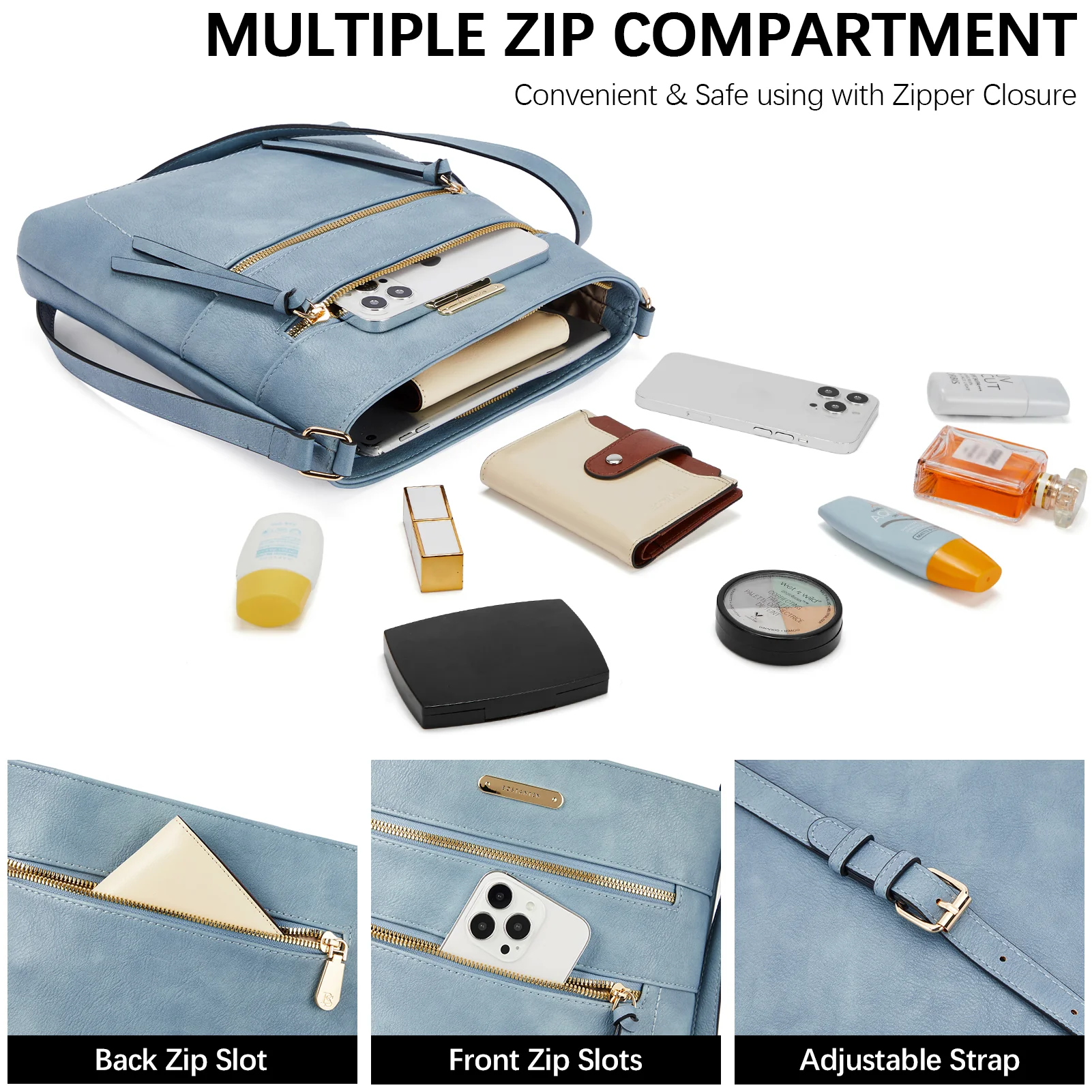 Lotty Chic and Versatile Vegan Leather Casual Satchel Bag - Crossbody Shoulder Bag Purse - Image 35