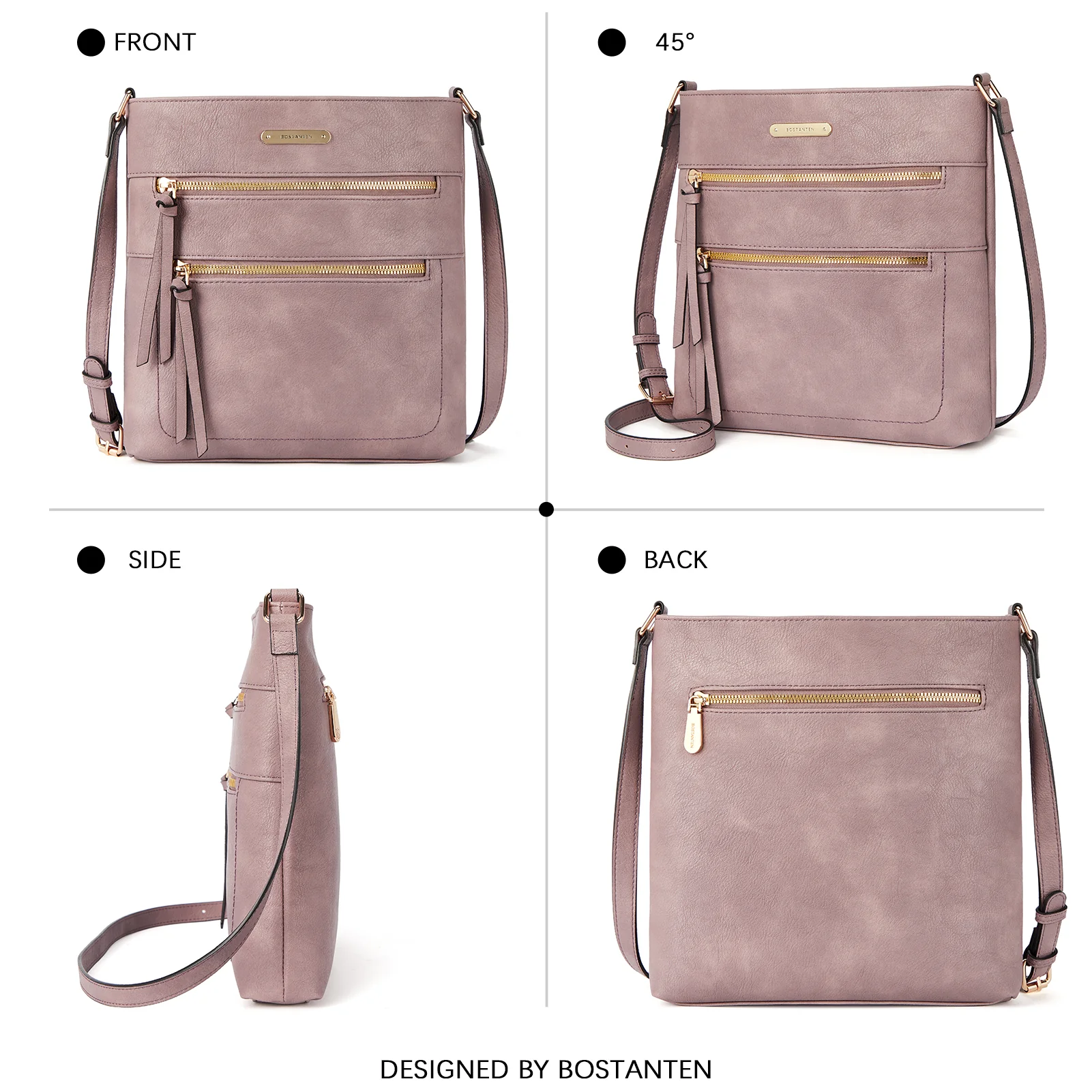 Lotty Chic and Versatile Vegan Leather Casual Satchel Bag - Crossbody Shoulder Bag Purse - Image 49