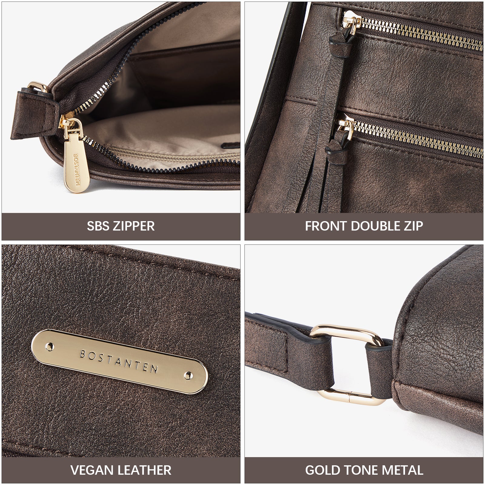 Lotty Chic and Versatile Vegan Leather Casual Satchel Bag - Crossbody Shoulder Bag Purse - Image 5