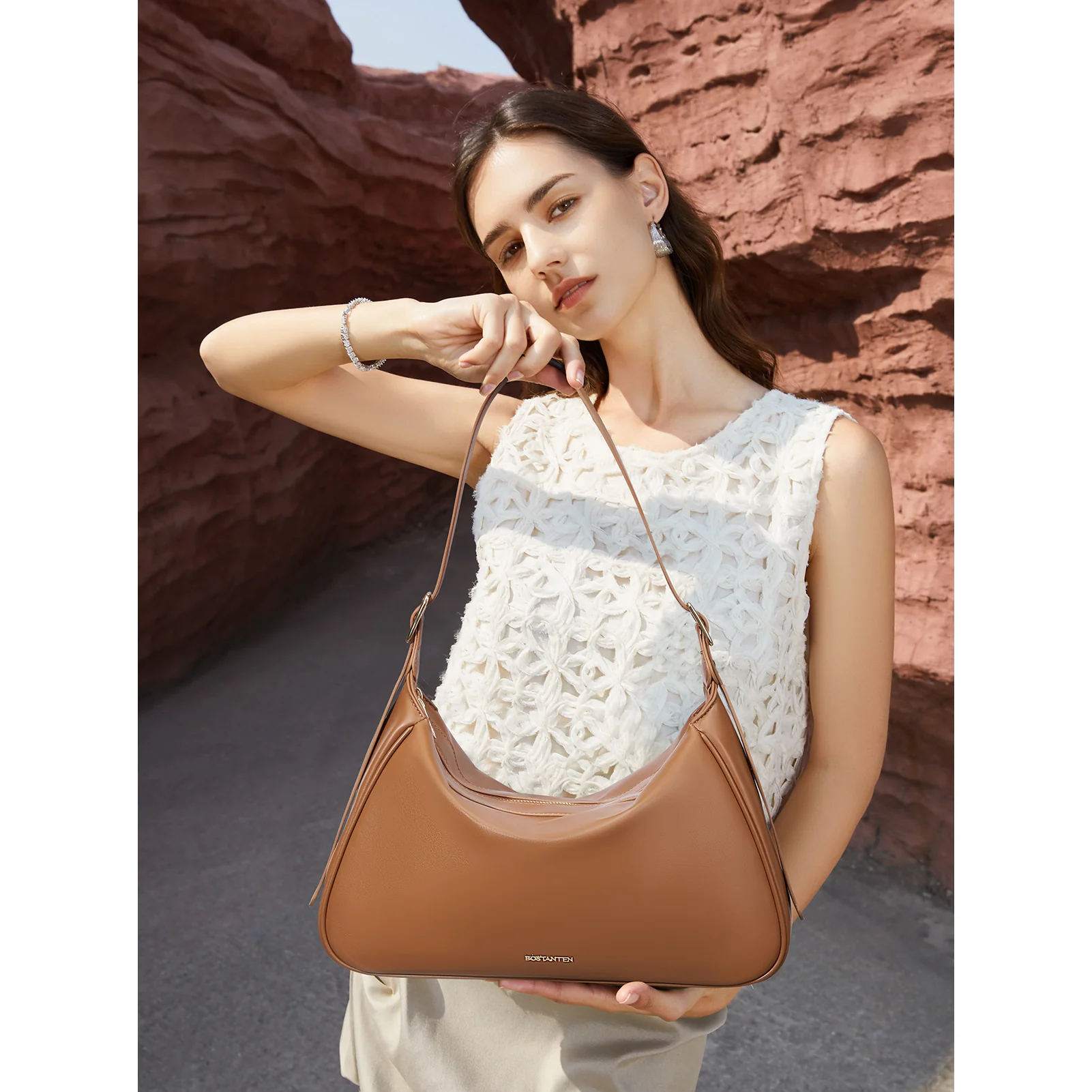MORAVA Trendy Vegan Leather Hobo Bags - Image 10