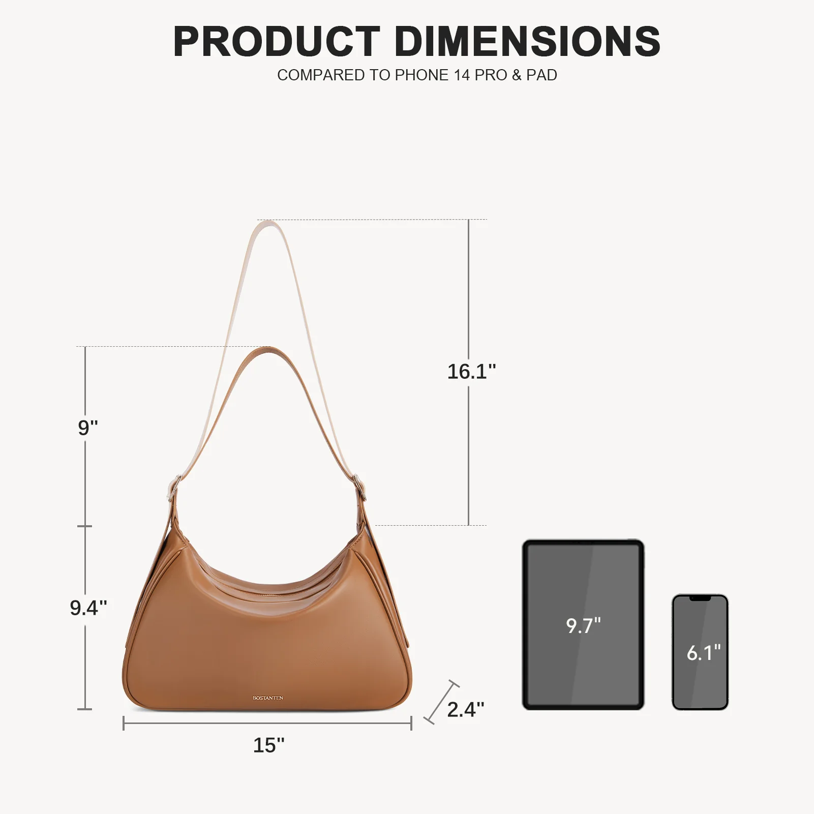 MORAVA Trendy Vegan Leather Hobo Bags - Image 12