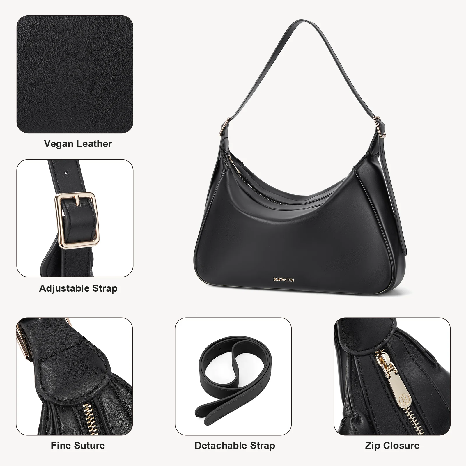 MORAVA Trendy Vegan Leather Hobo Bags - Image 23