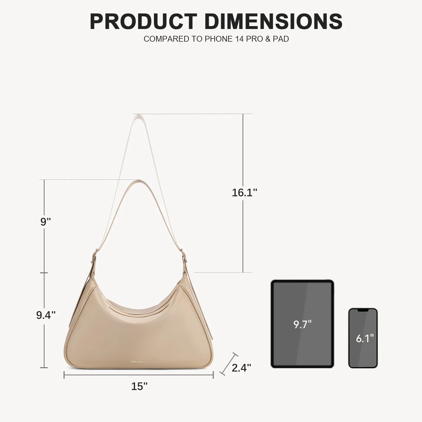 MORAVA Trendy Vegan Leather Hobo Bags - Image 3