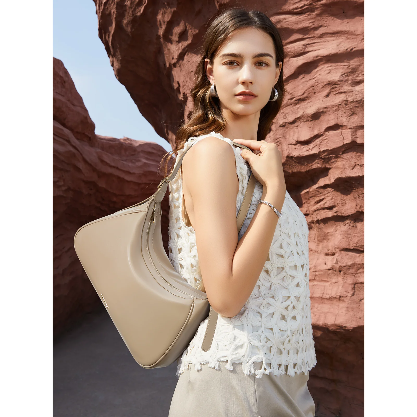 MORAVA Trendy Vegan Leather Hobo Bags - Image 4