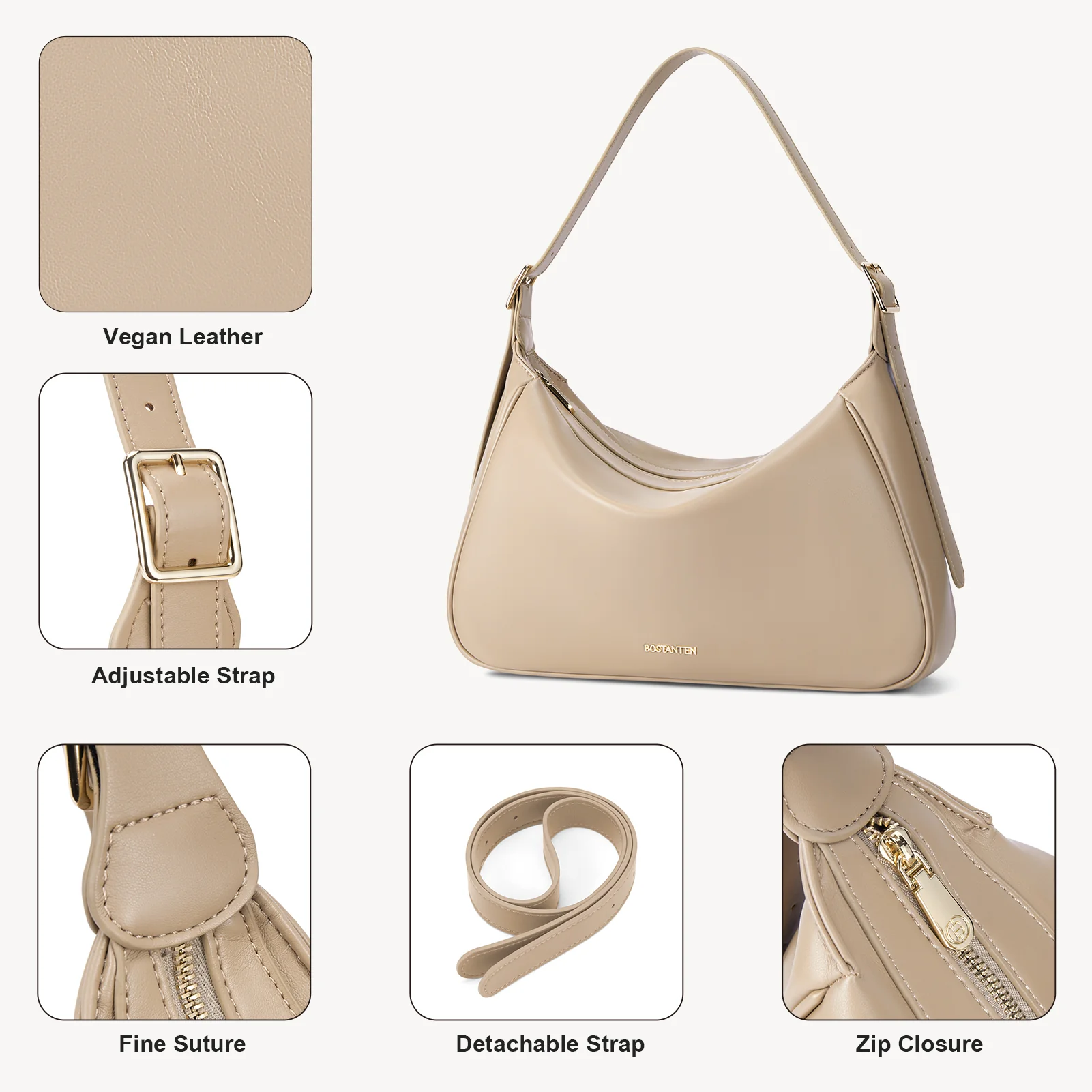 MORAVA Trendy Vegan Leather Hobo Bags - Image 6