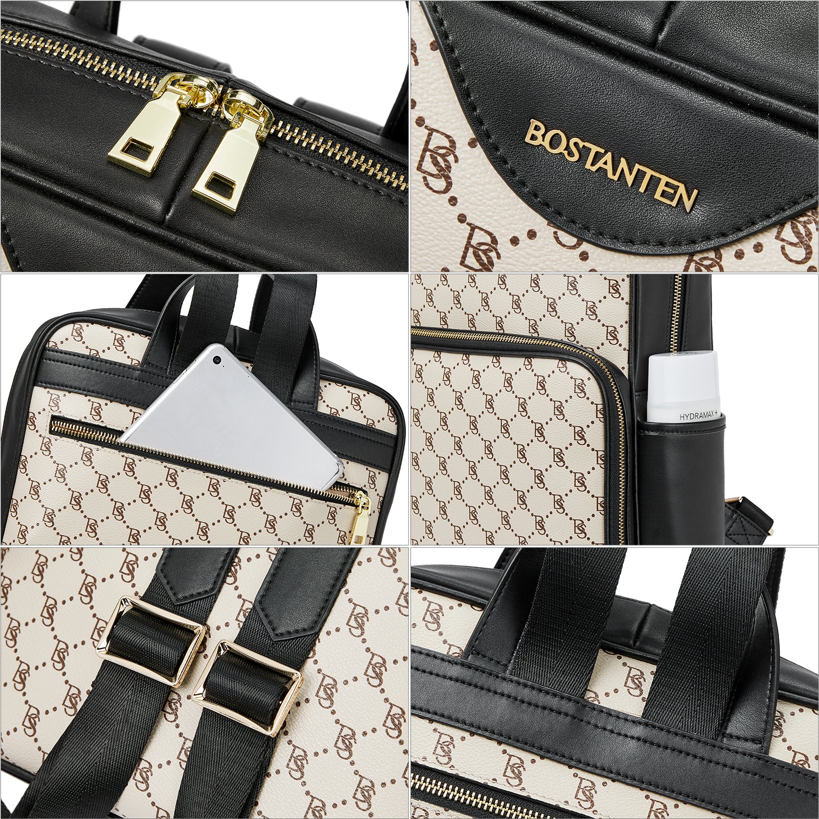 Baish Nappa Pattern Italian Leather Backpack for Women - Image 12