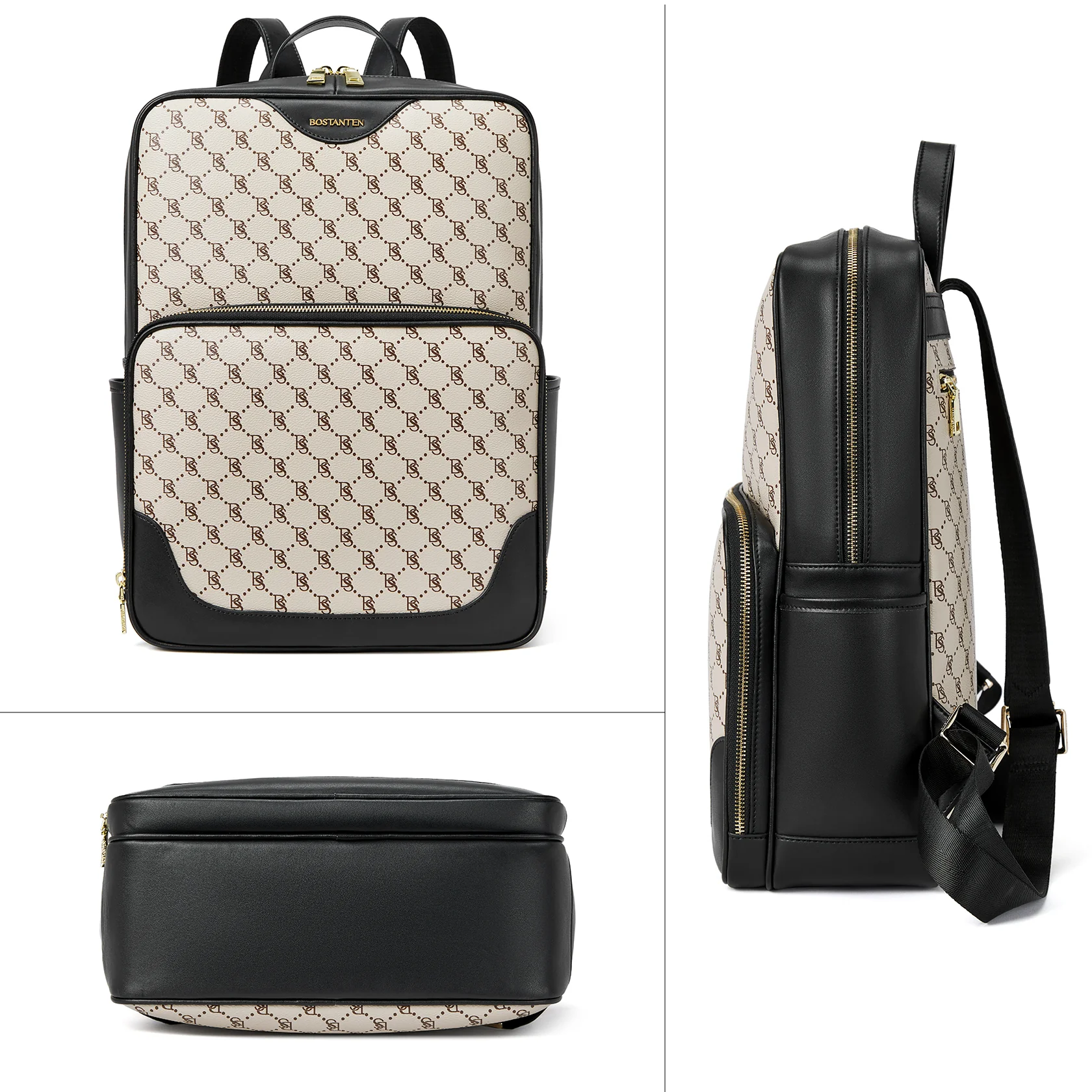 Baish Nappa Pattern Italian Leather Backpack for Women - Image 13