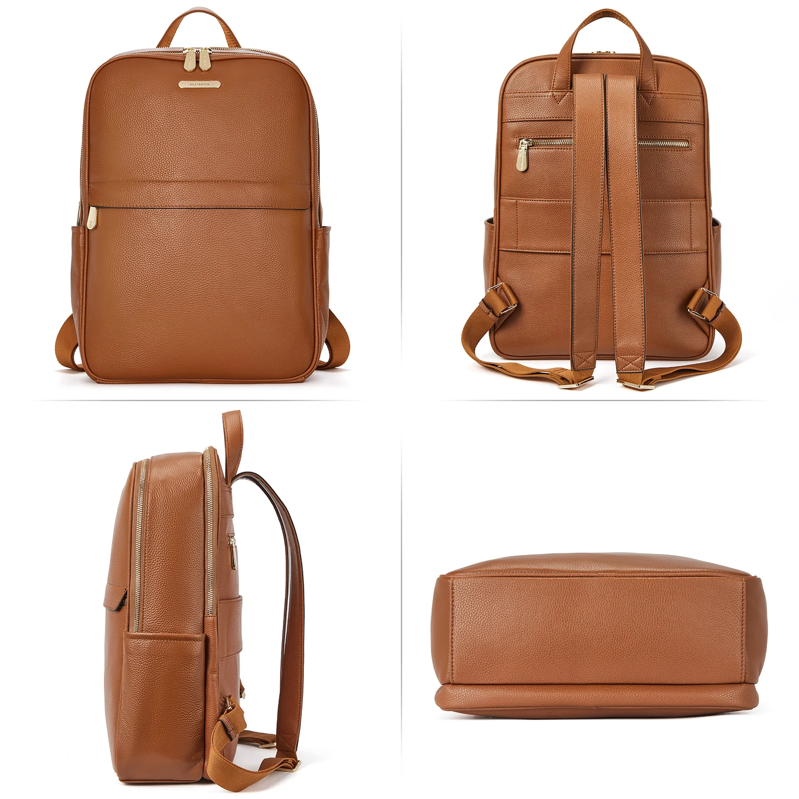 Nombongo Leather 15.6 Inch Laptop Daypack Backpack for Women - Image 12
