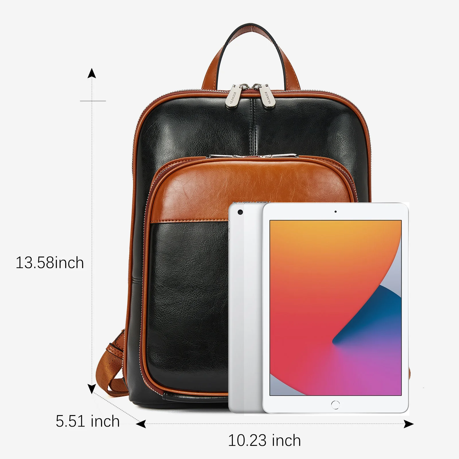 Vrba Genuine Leather Backpack Purse — Courage - Image 4