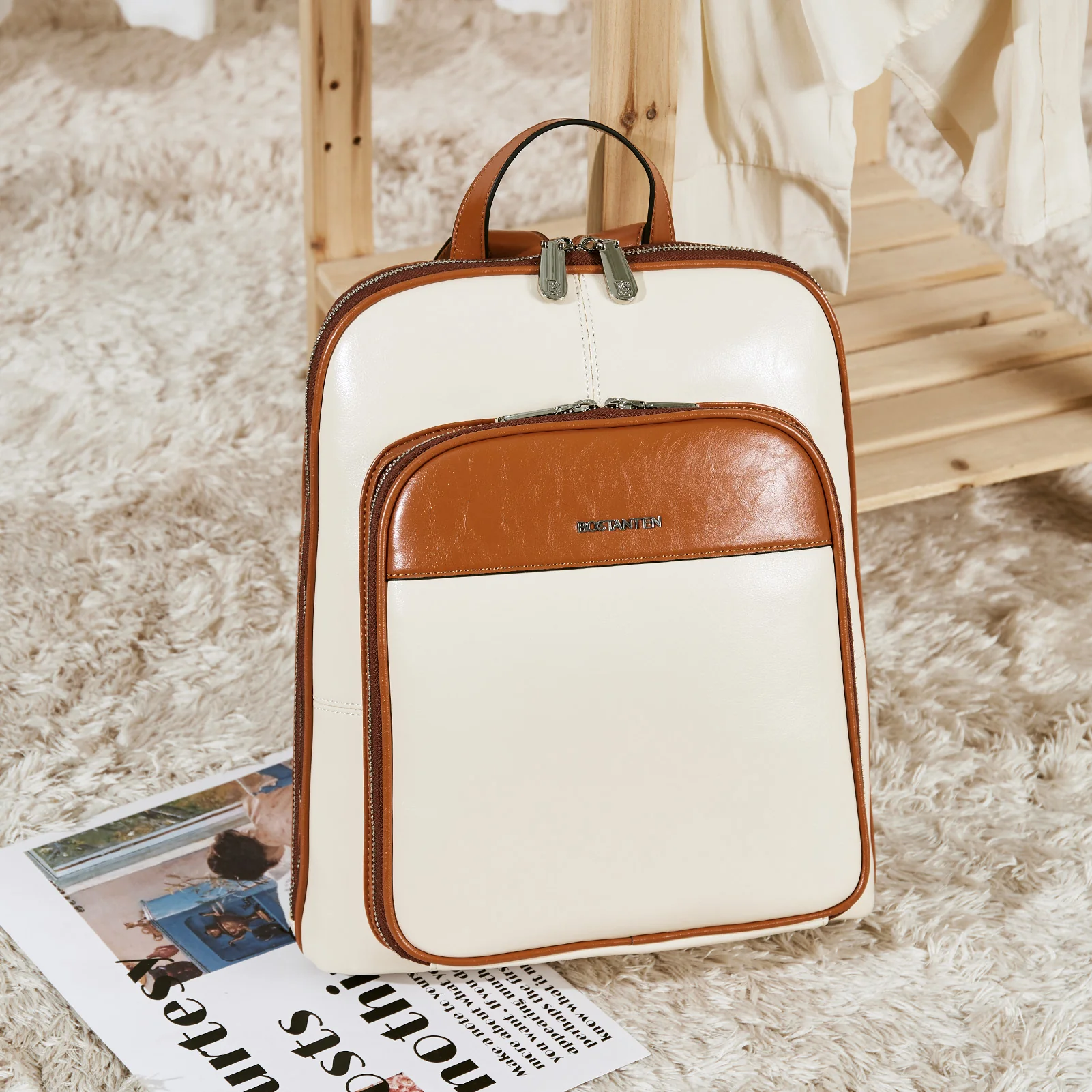 Vrba Genuine Leather Backpack Purse — Courage - Image 8