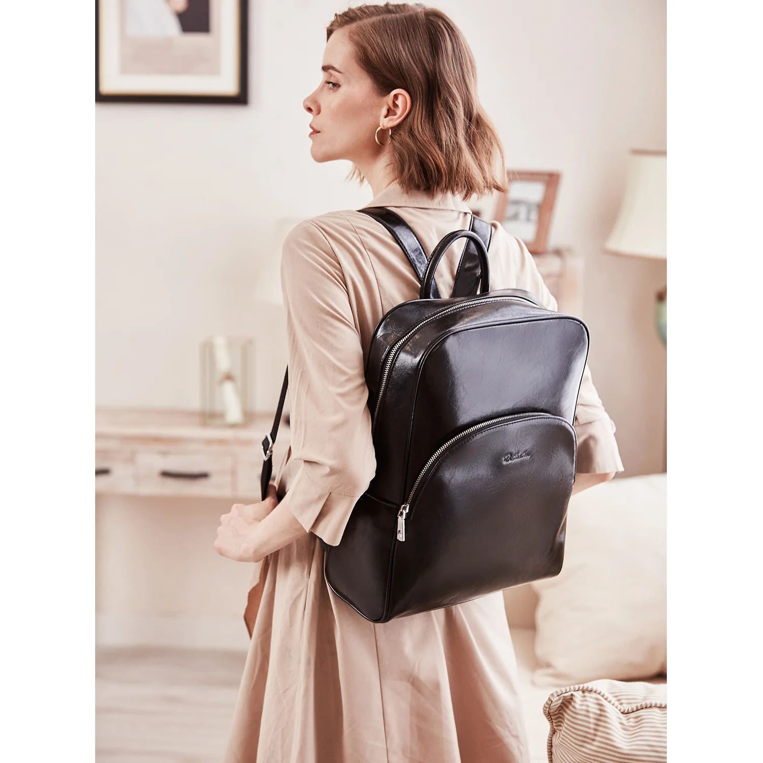 Nombongo Stylish Black Backpack Purse — College Cool - Image 3