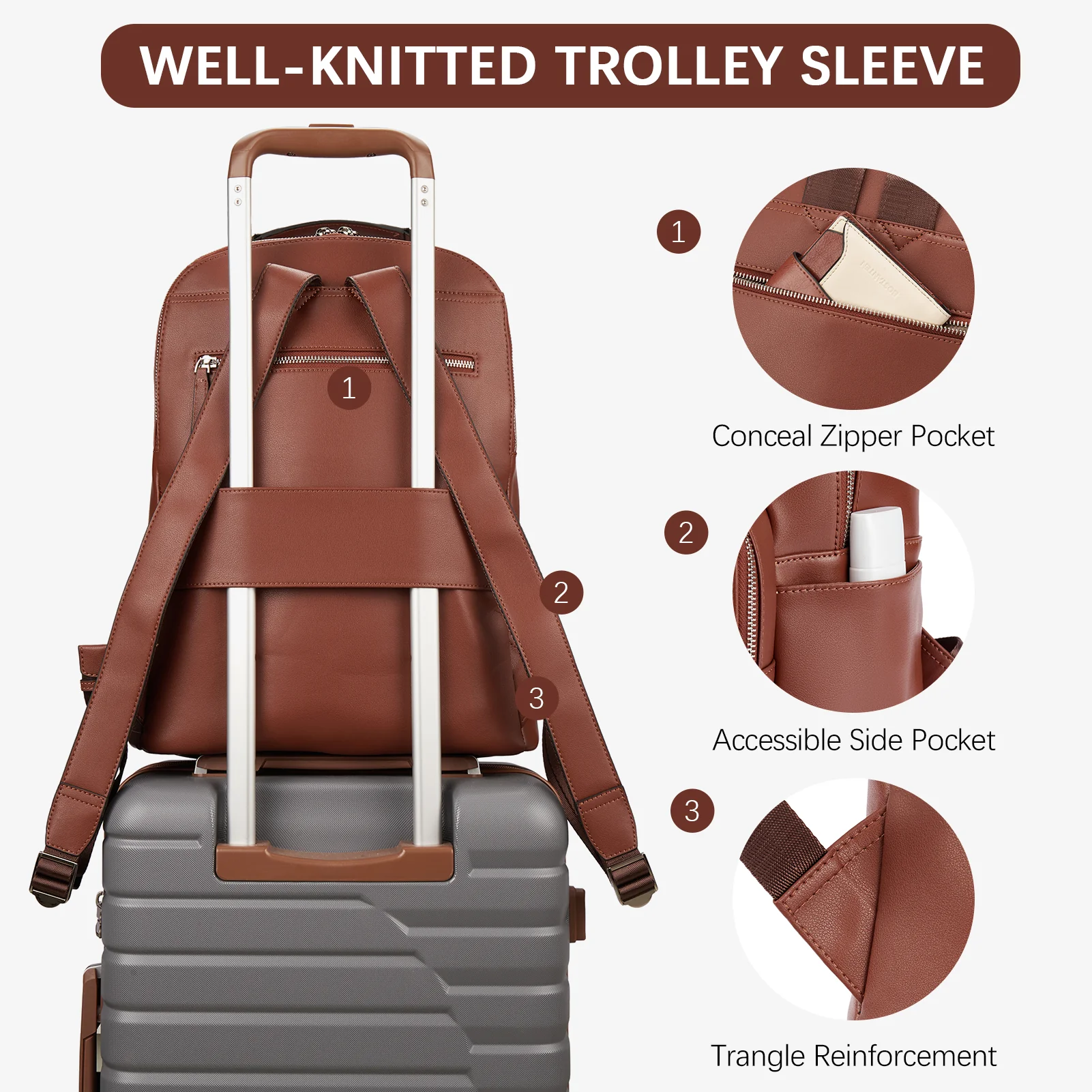 Nombongo Large Leather Backpack — Flexible - Image 18