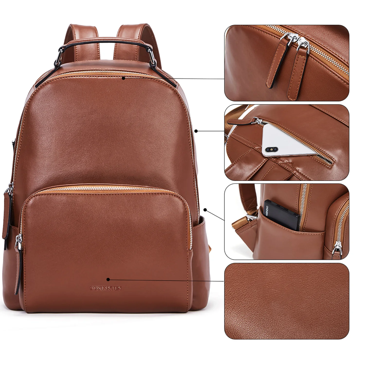 Nombongo Large Leather Backpack — Flexible - Image 20