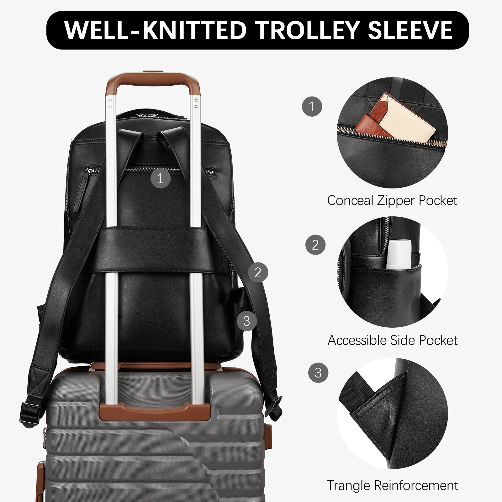 Nombongo Large Leather Backpack — Flexible - Image 27