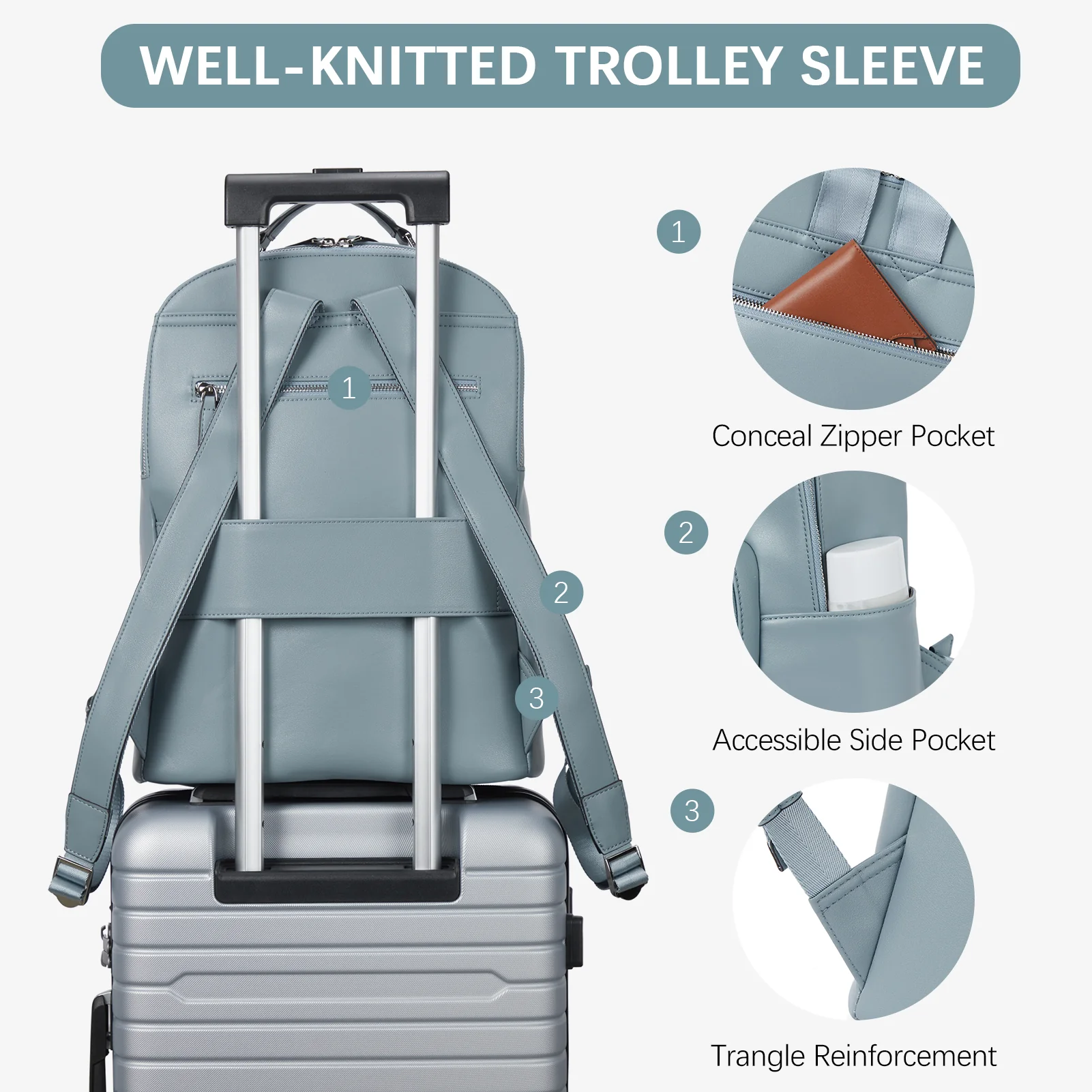 Nombongo Large Leather Backpack — Flexible - Image 4