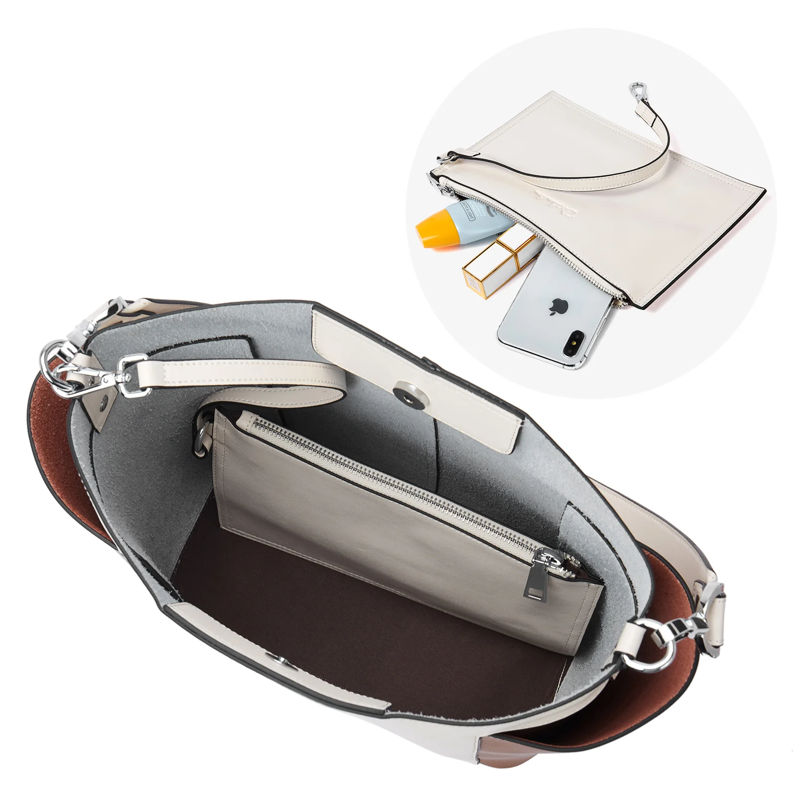 Lotty Functional and Fashionable Buttery Soft Leather Hobo Bag - Image 35