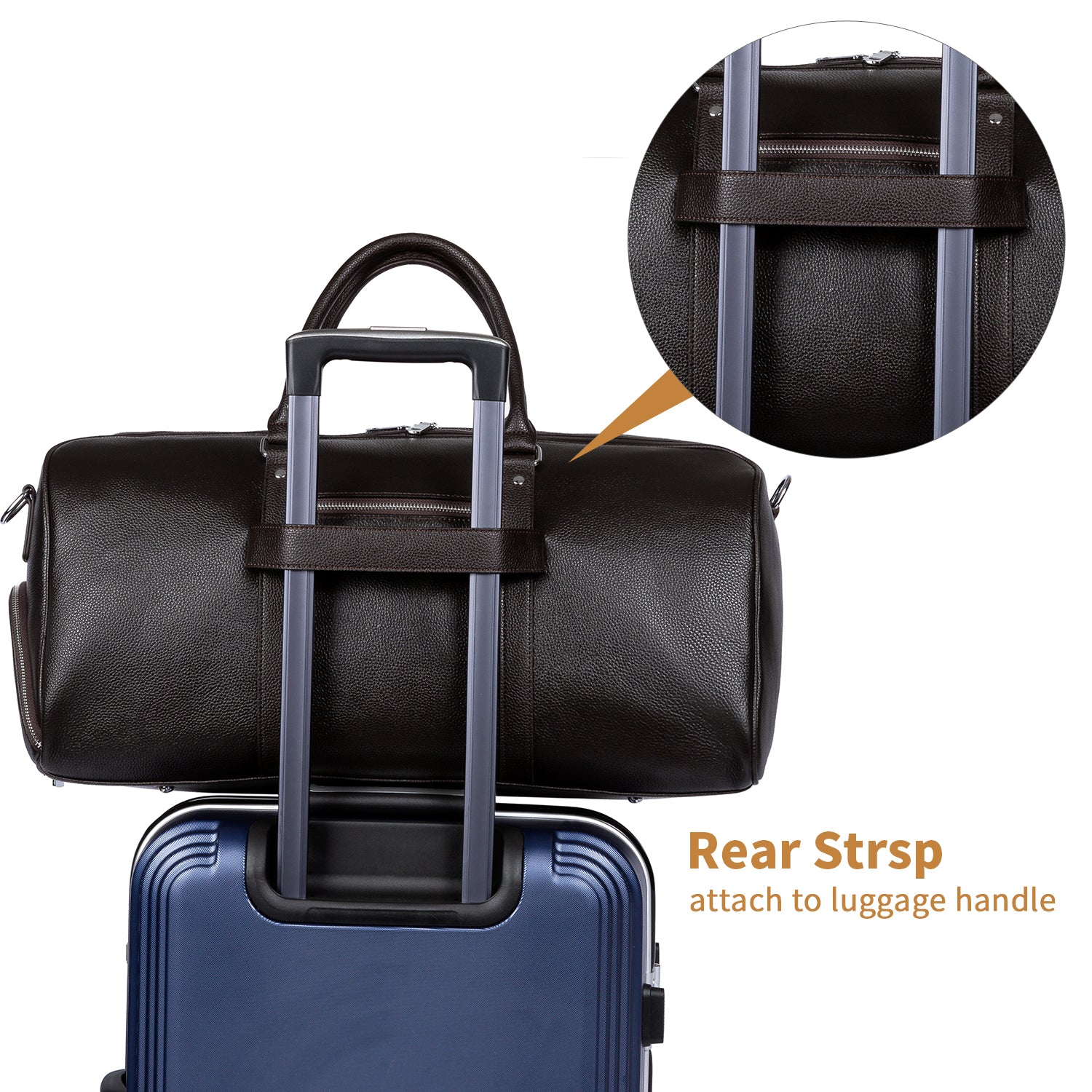 Vixen Elegant and Durable: Leather Duffle Bag for All Adventures - Image 3