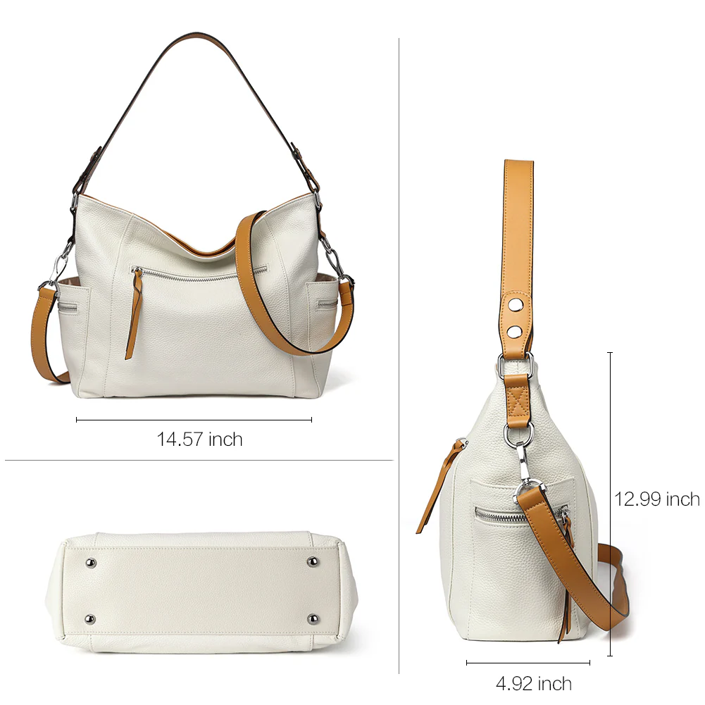 Kweli Multi-Functional Convertible Hobo Shoulder Bag with Handy Side Zipper Pocket - Image 4