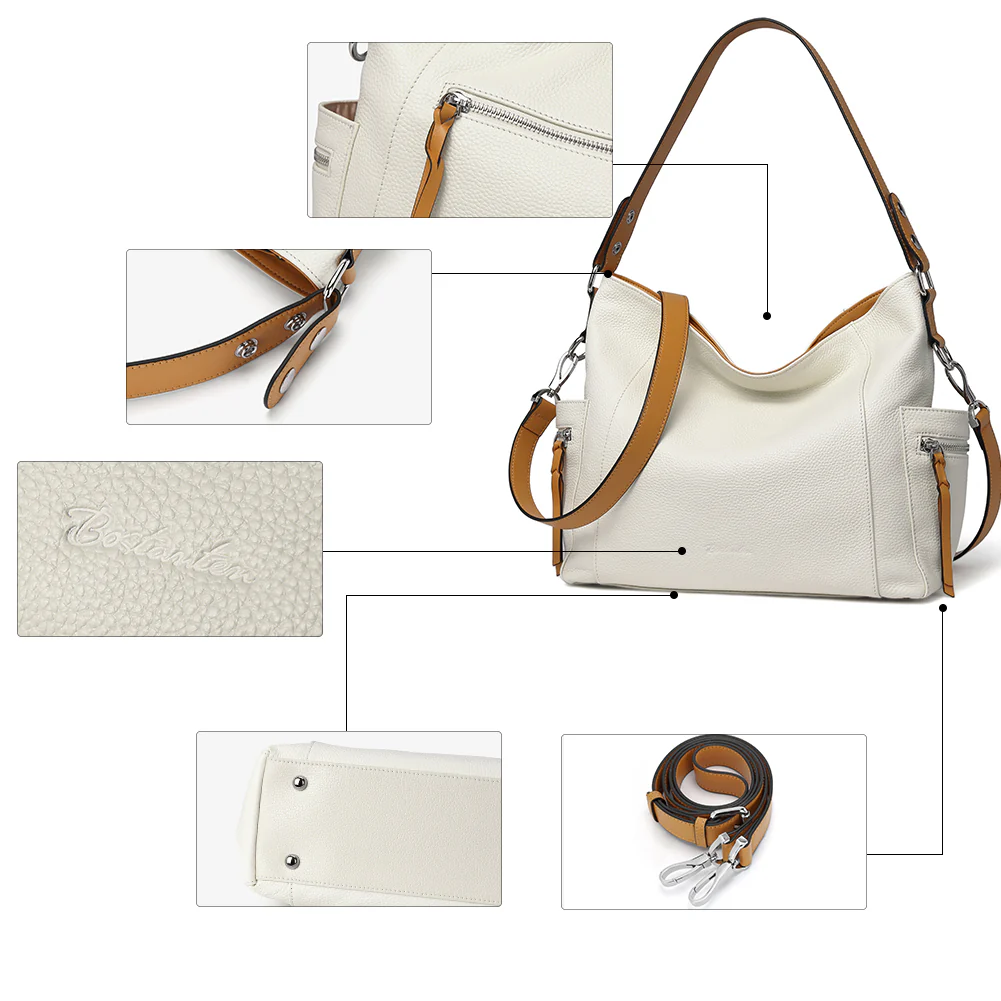 Kweli Multi-Functional Convertible Hobo Shoulder Bag with Handy Side Zipper Pocket - Image 5