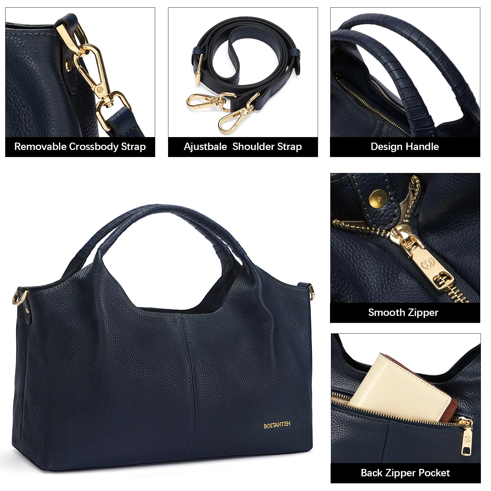 Nevin Genuine Leather Satchel Hobo Top Handle Tote Handbags - Image 42