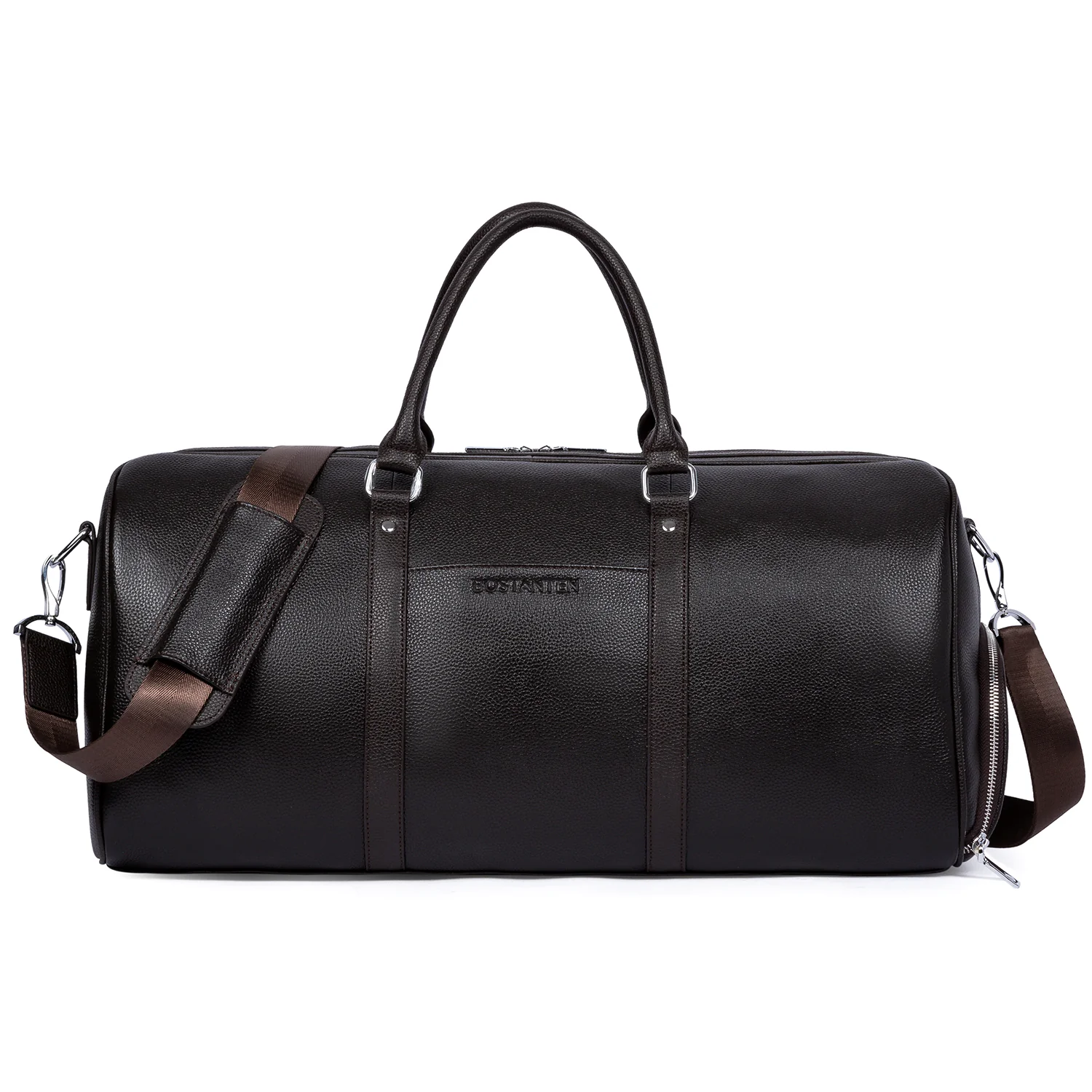 Vixen Oversized Leather Duffle Bag With Shoes Compartment - Image 12