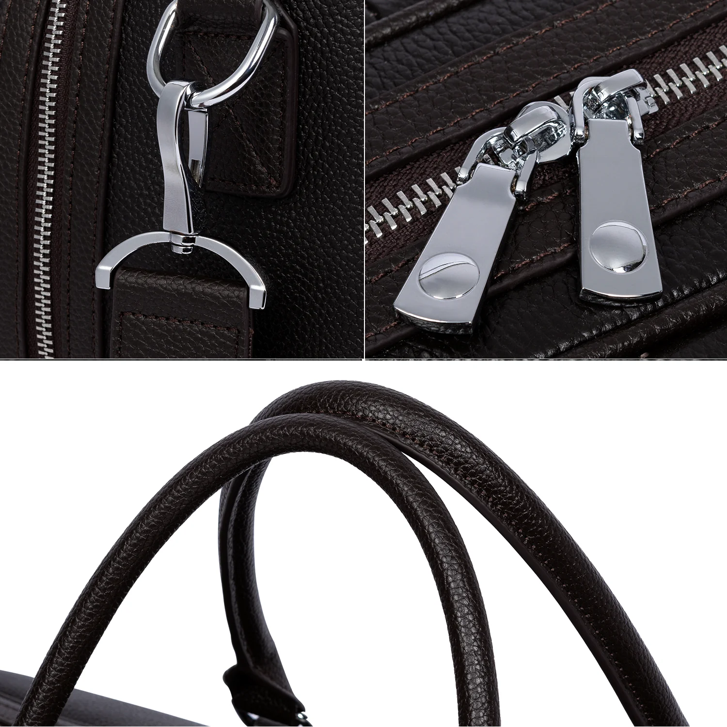 Vixen Oversized Leather Duffle Bag With Shoes Compartment - Image 15