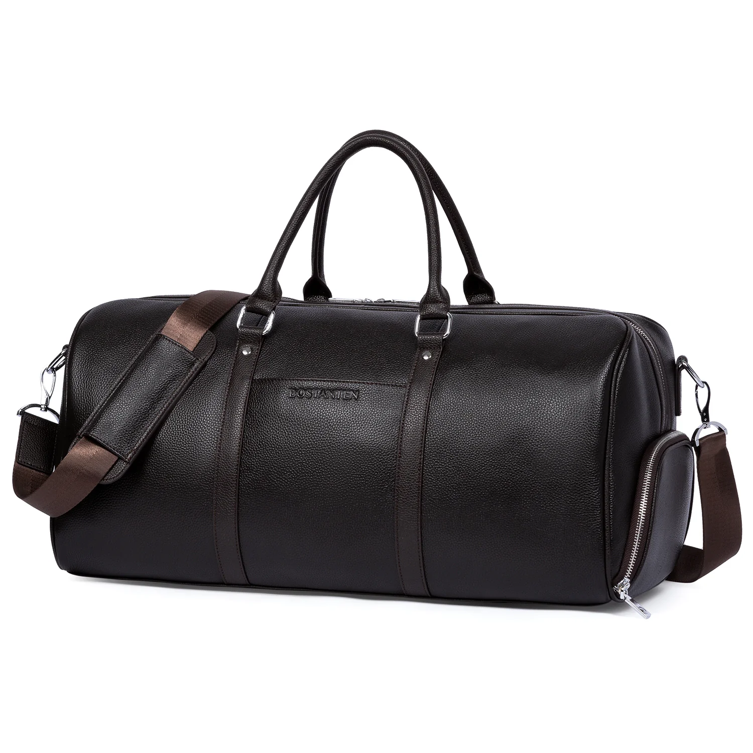 Vixen Oversized Leather Duffle Bag With Shoes Compartment - Image 19
