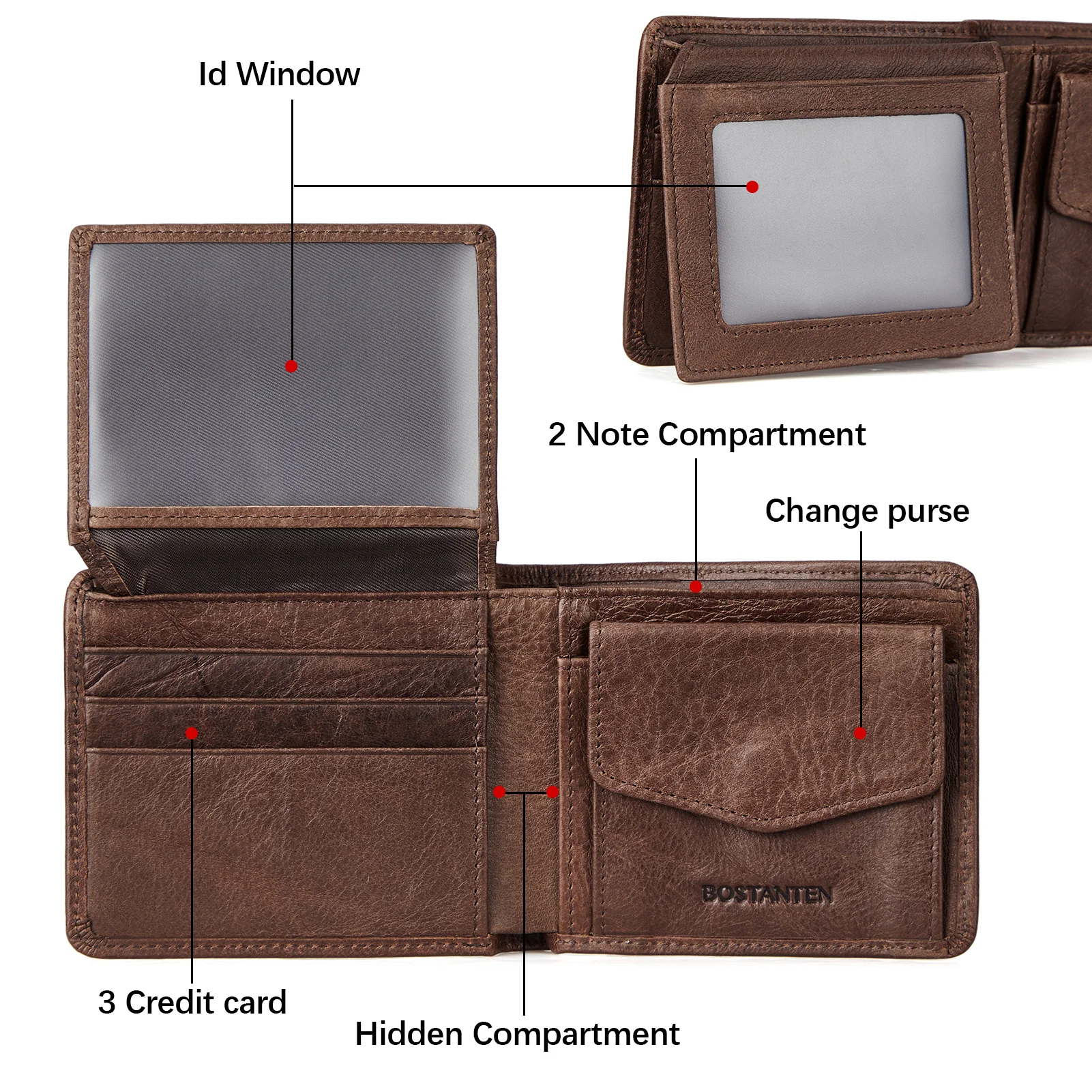 Rozenn RFID Leather Wallet For Men —— Slim - Image 13