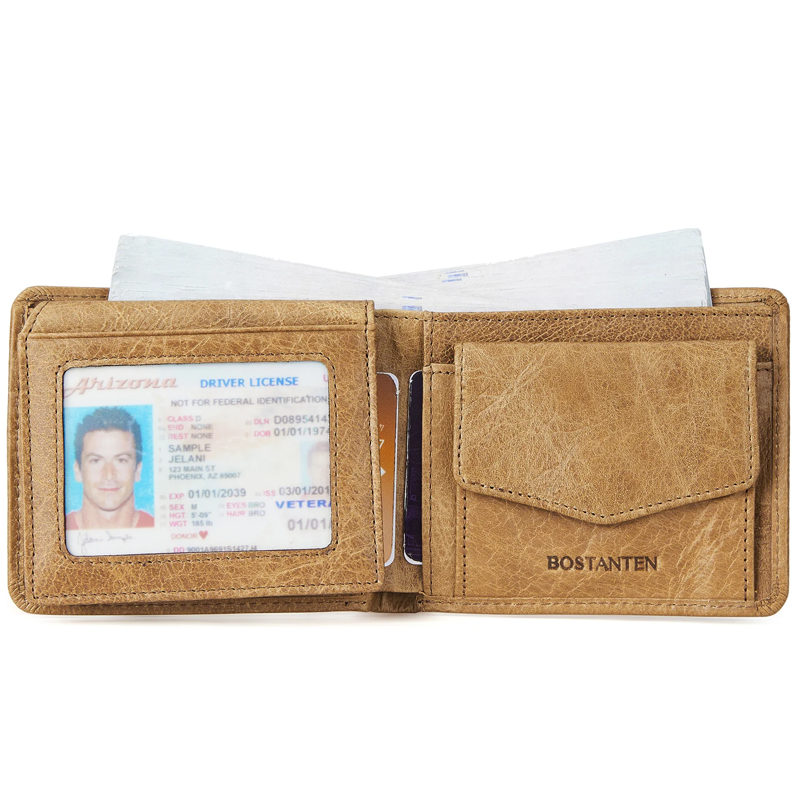 Rozenn RFID Leather Wallet For Men —— Slim - Image 5