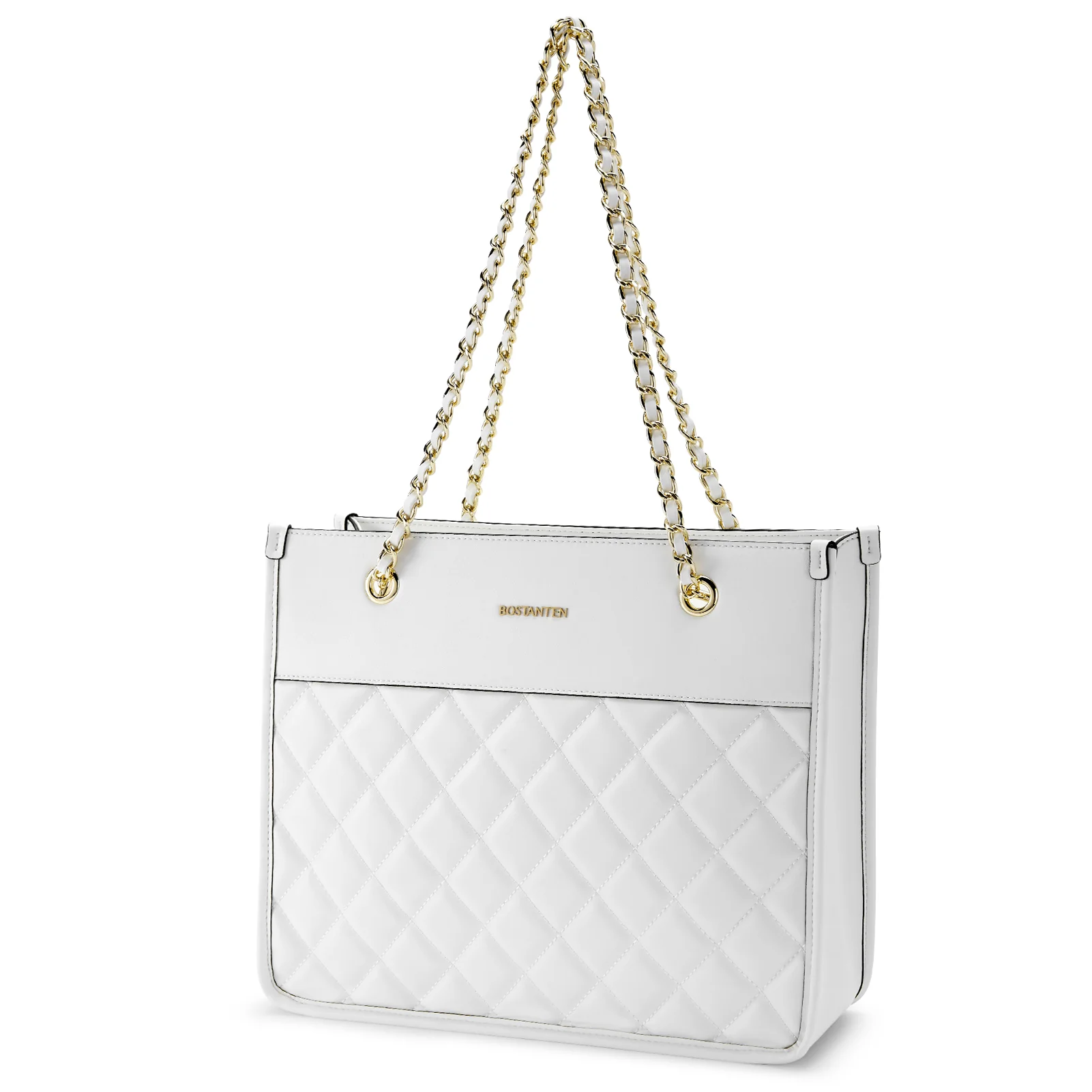 BOSTANTEN Handbags for Women Designer Leather Purses Quilted Shoulder Tote Bag with Chain Strap - Image 15