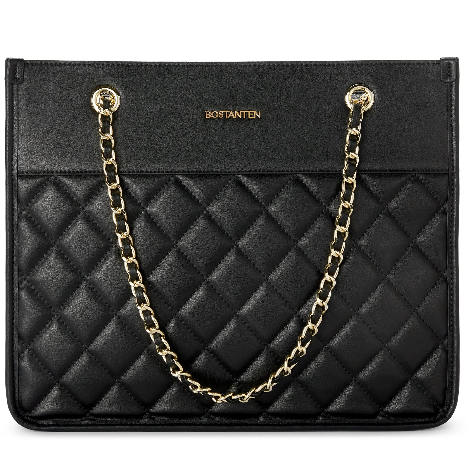 BOSTANTEN Handbags for Women Designer Leather Purses Quilted Shoulder Tote Bag with Chain Strap - Image 2
