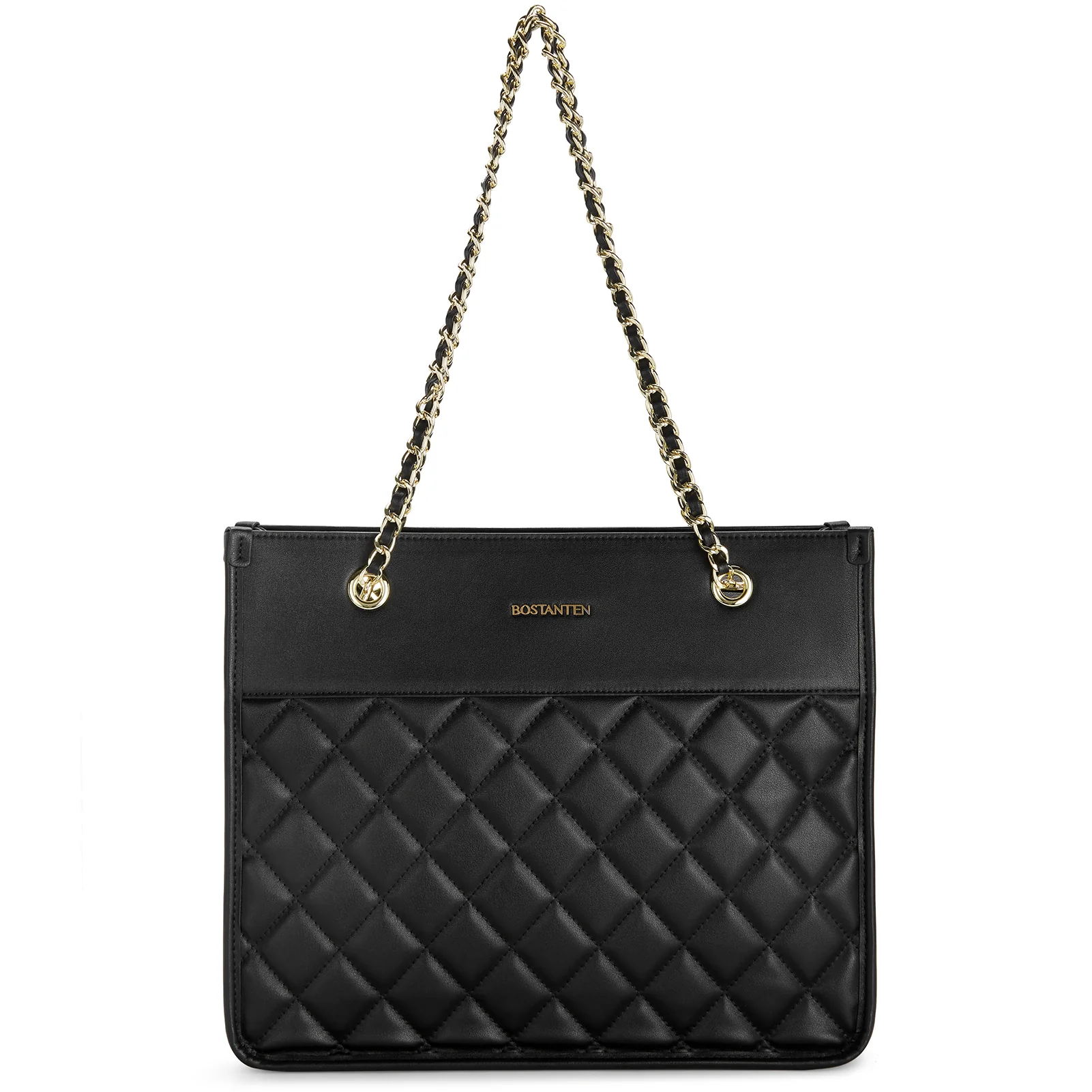 BOSTANTEN Handbags for Women Designer Leather Purses Quilted Shoulder Tote Bag with Chain Strap - Image 6
