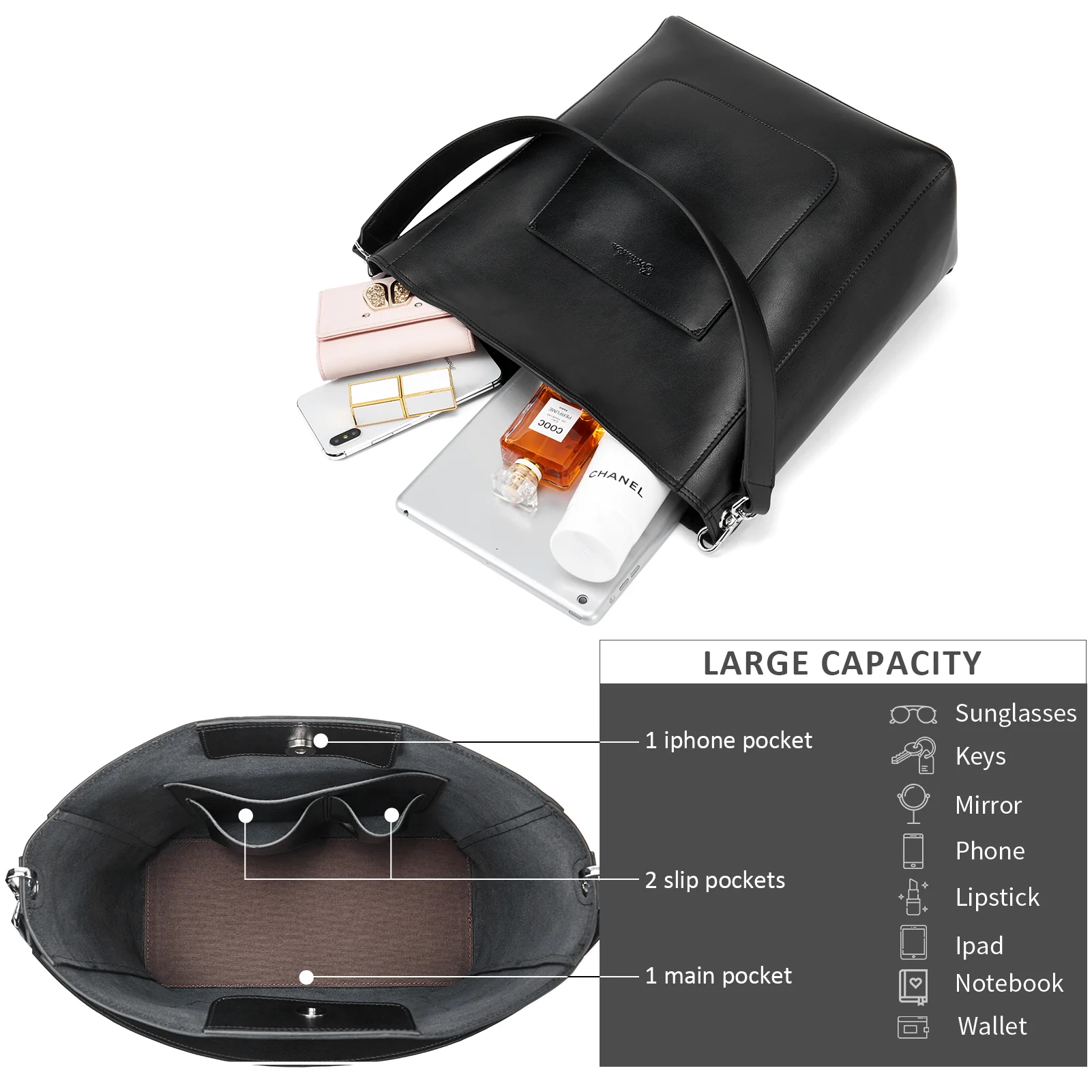 Lotty Genuine Leather Hobo Handbag - Soft & Supple with Adjustable Strap - Image 19