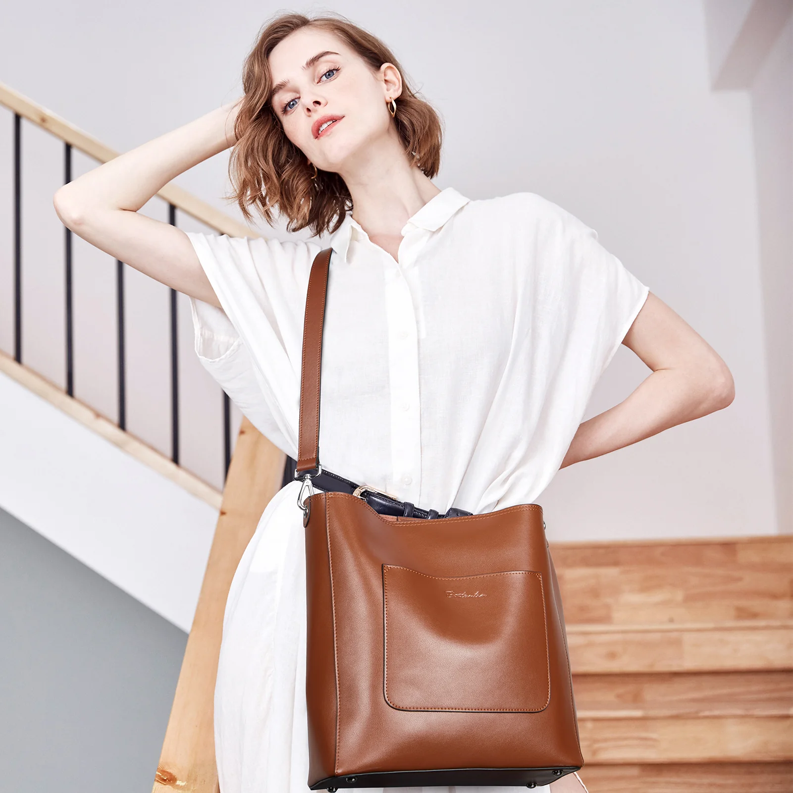 Lotty Genuine Leather Hobo Handbag - Soft & Supple with Adjustable Strap - Image 21