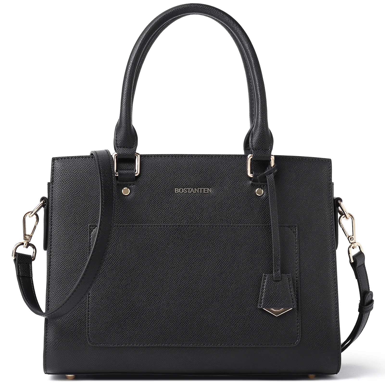BOSTANTEN Women Top Handle Leather Tote Bag With Shoulder Strap - Image 3
