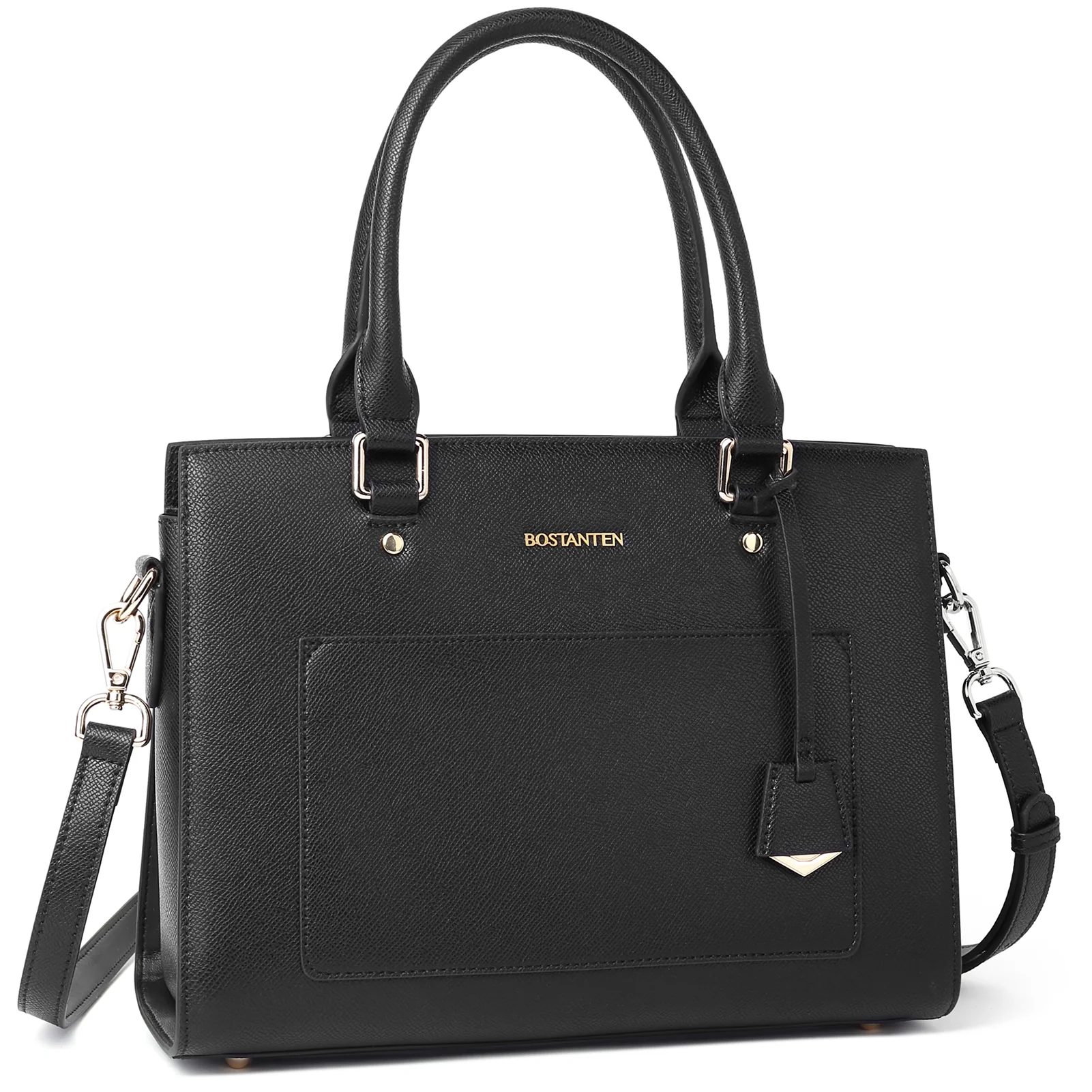 BOSTANTEN Women Top Handle Leather Tote Bag With Shoulder Strap - Image 4