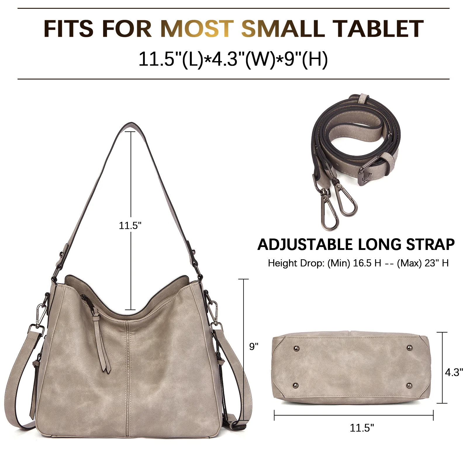 Kweli Large Stitch Detail Vegan Lether Hobo Bag - Image 24