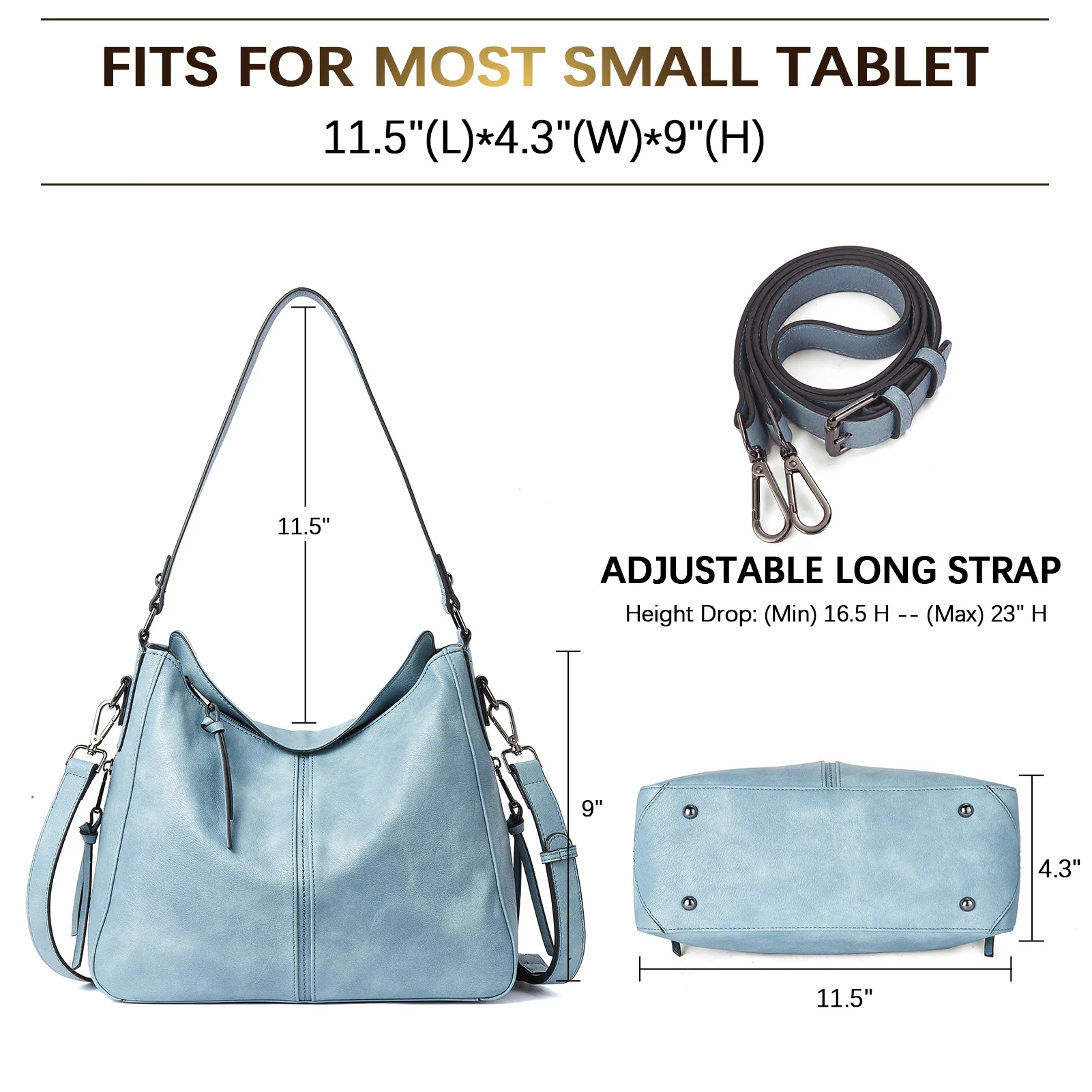 Kweli Large Stitch Detail Vegan Lether Hobo Bag - Image 31